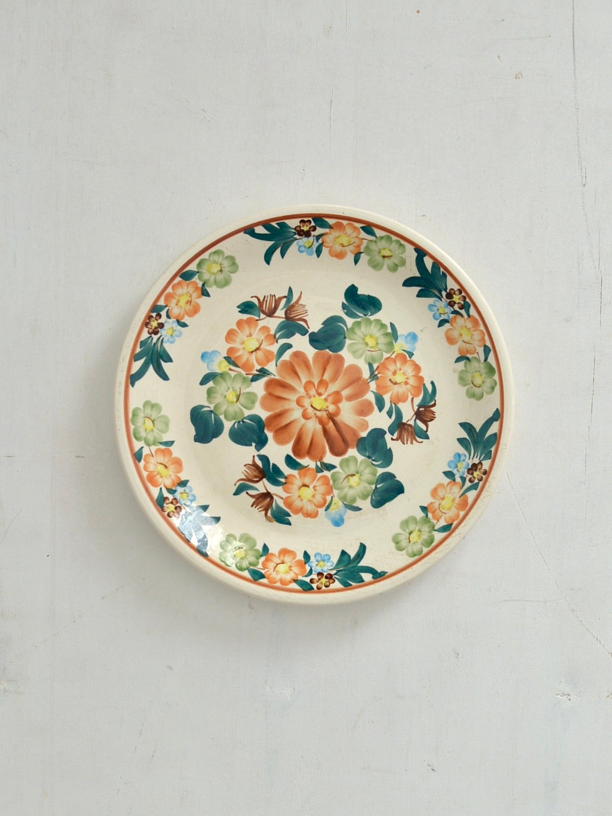 ヴィンテージ ヴウォツワヴェク陶器 プレート