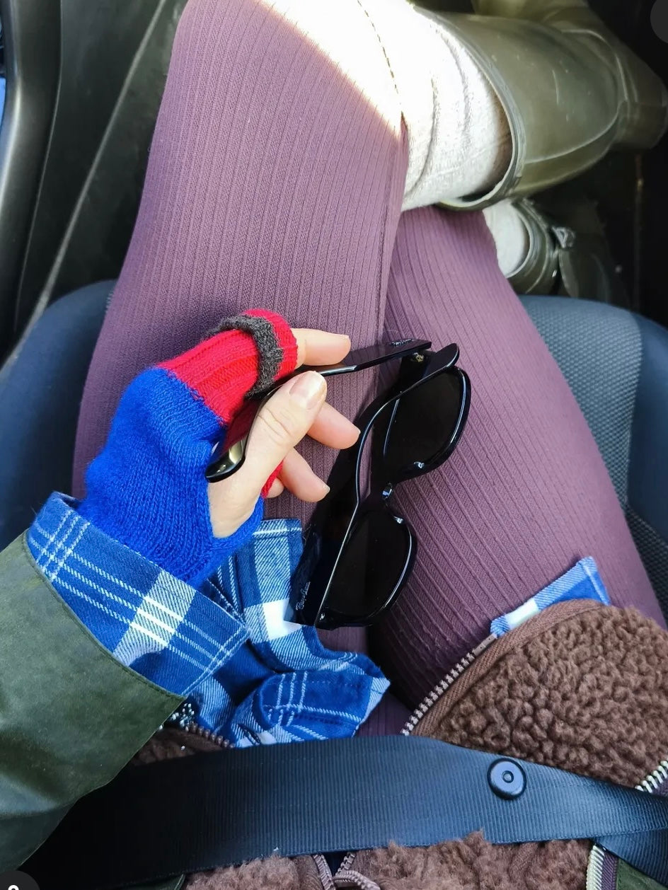 カシミヤブレンド ニット フィンガーレスグローブ ハンドウォーマー