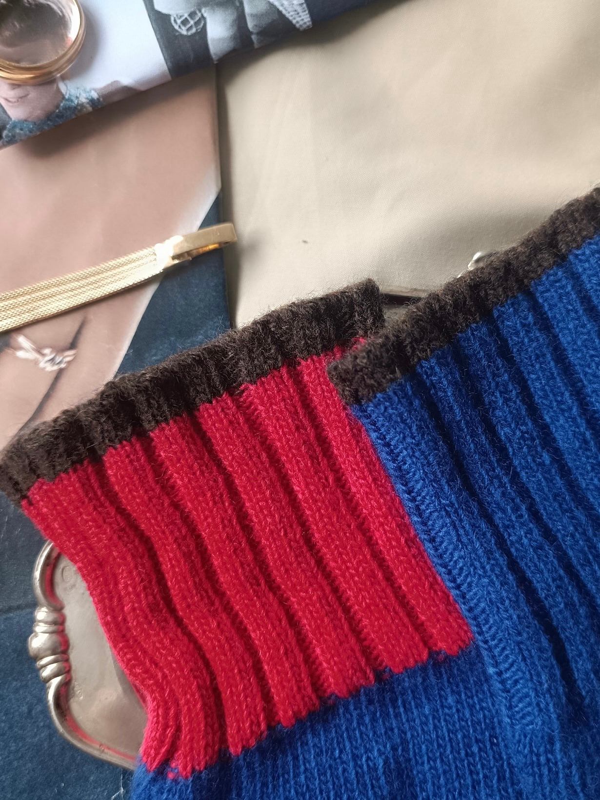 カシミヤブレンド ニット フィンガーレスグローブ ハンドウォーマー