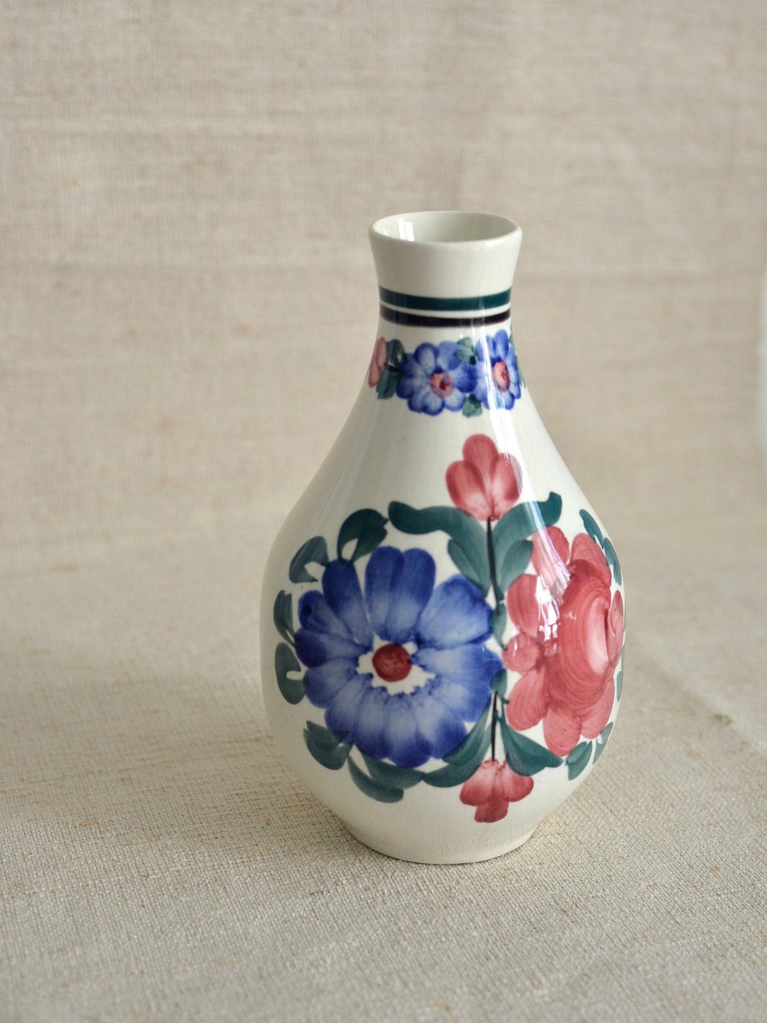 ヴィンテージ ヴウォツワヴェク陶器 フラワーベース