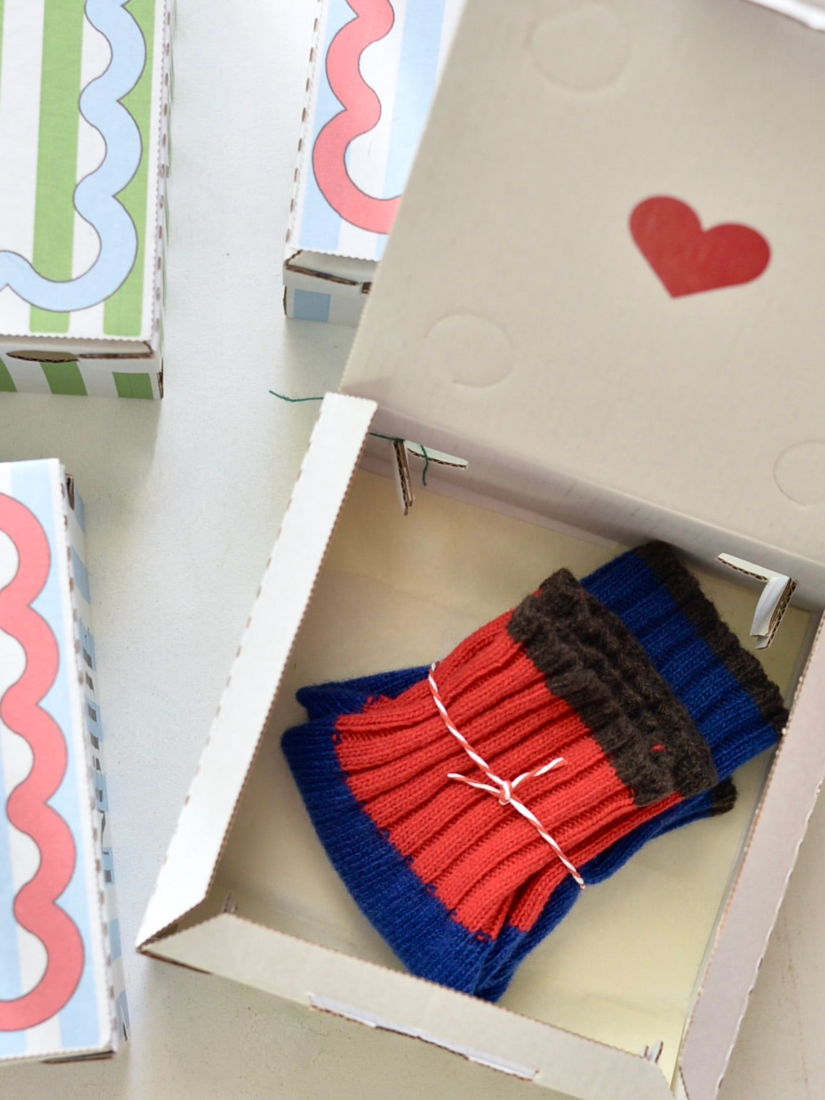 カシミヤブレンド ニット フィンガーレスグローブ ハンドウォーマー