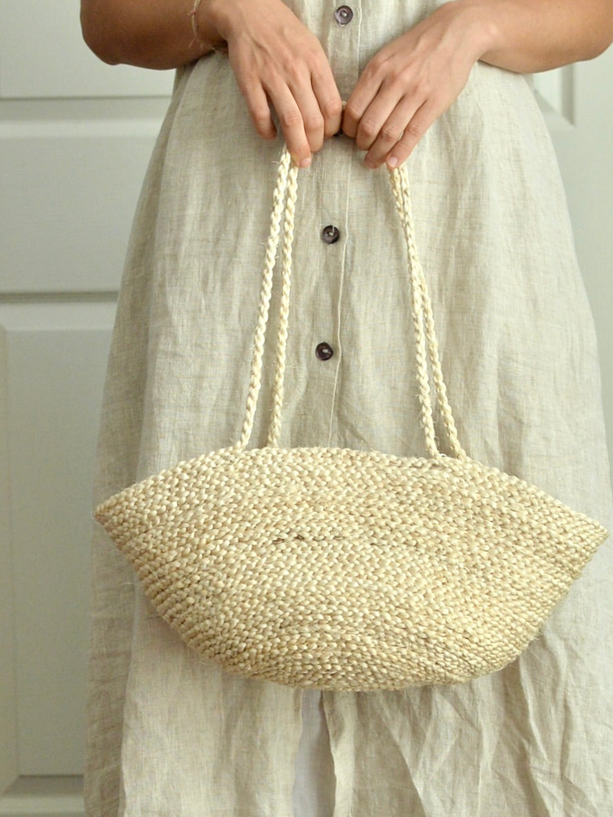 【残り1点】ケニア サイザルかごバッグ ロングハンドル