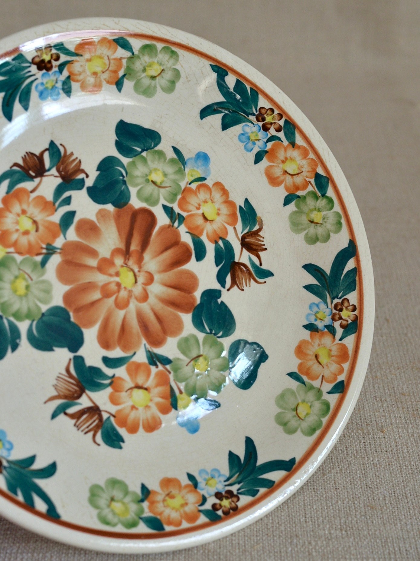 ヴィンテージ ヴウォツワヴェク陶器 プレート