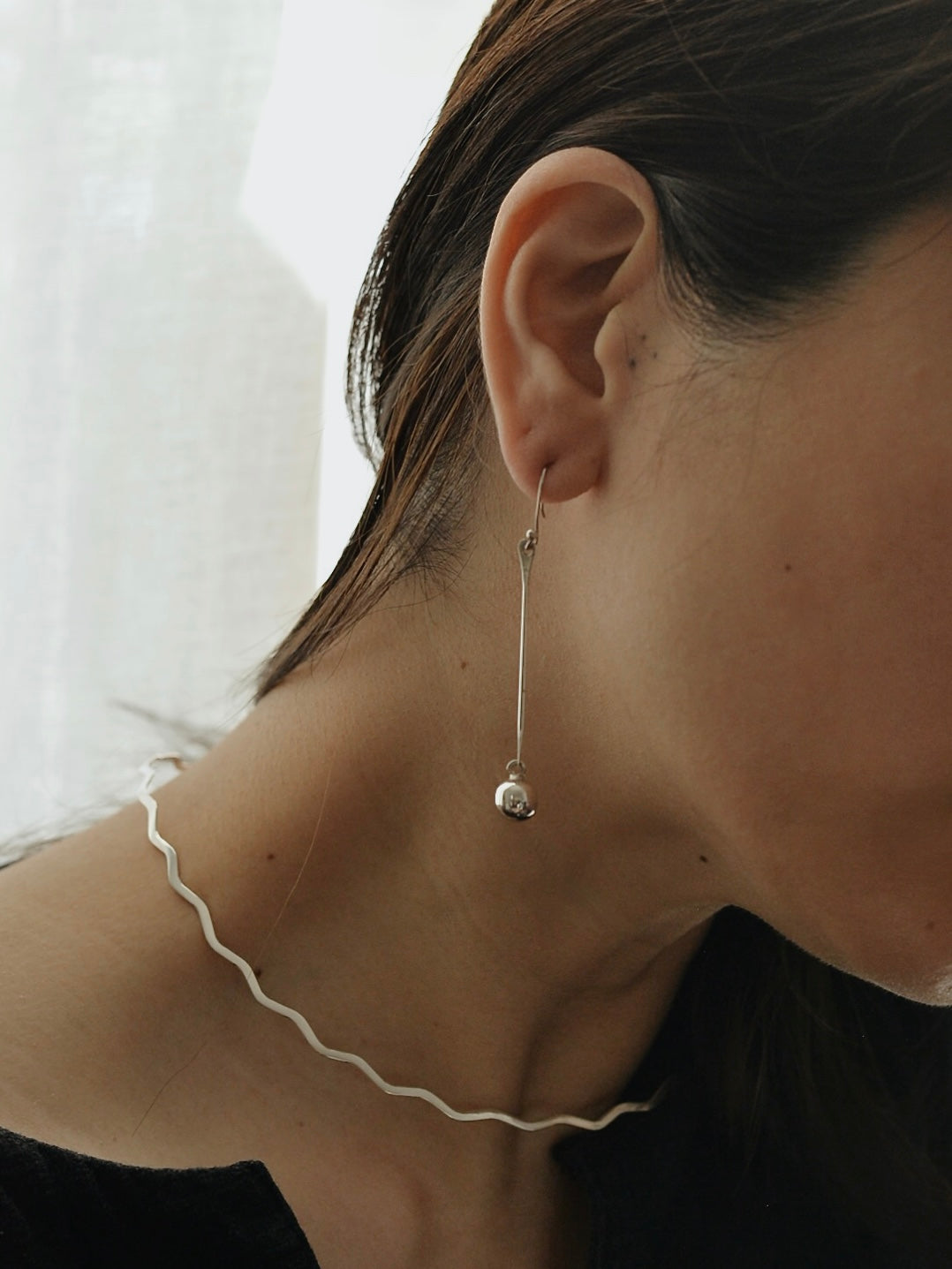 Mexican Silver925 ボールバーピアス