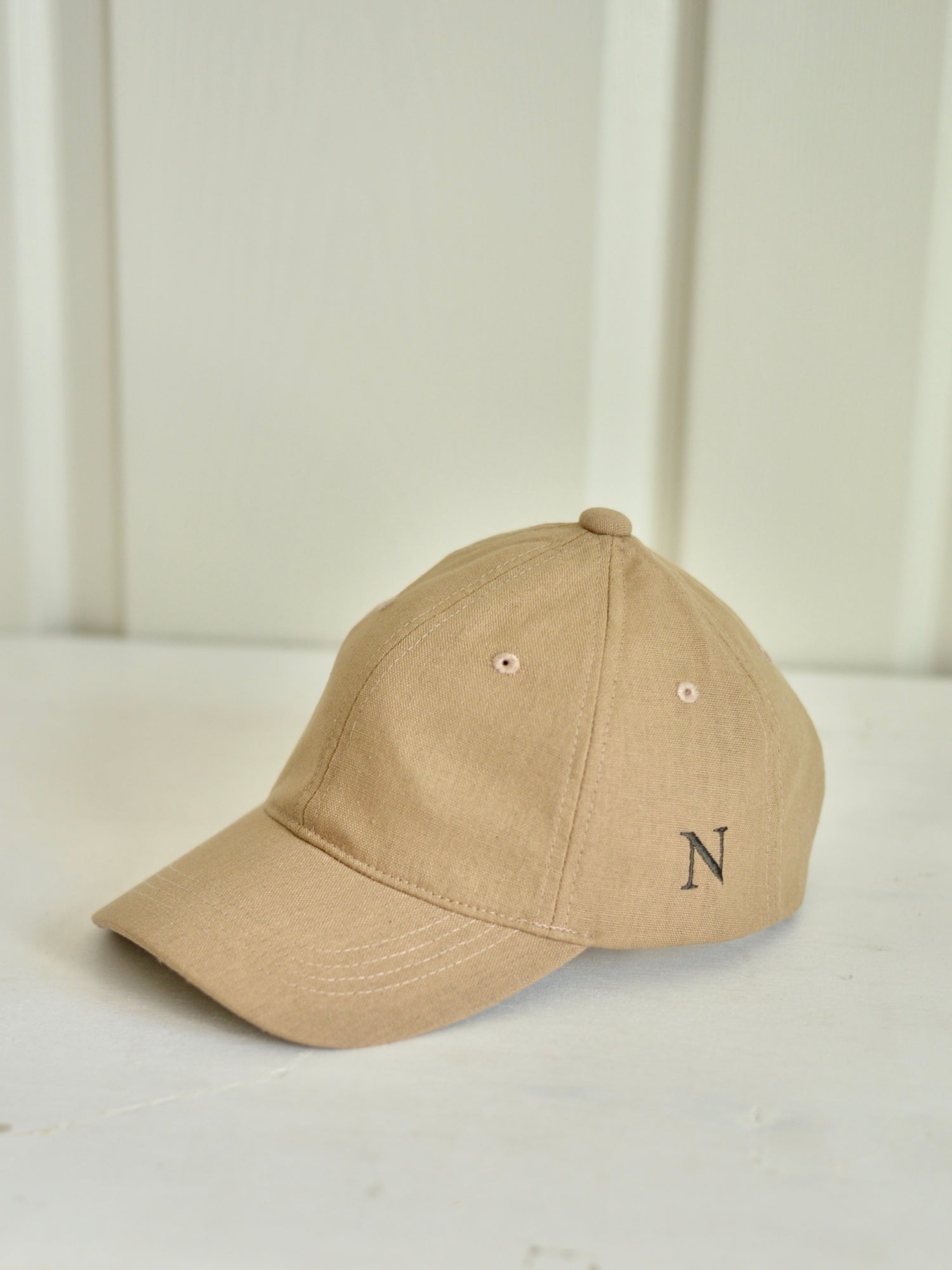 コットン&リネン サイドロゴ キャップ