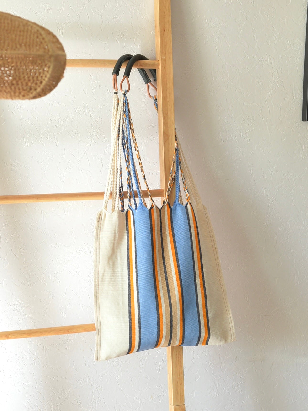 【残り1点】メキシコ ハンモックバッグ レザーハンドル