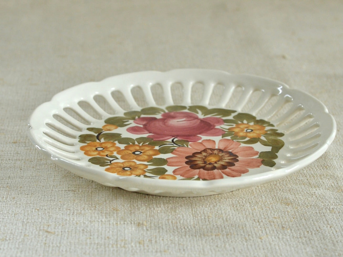 ヴィンテージ ヴウォツワヴェク陶器 プレート 壁掛け皿