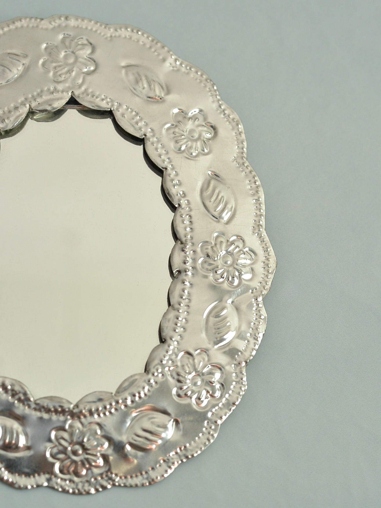 メキシコ ブリキ 壁掛けミラー オハラタ