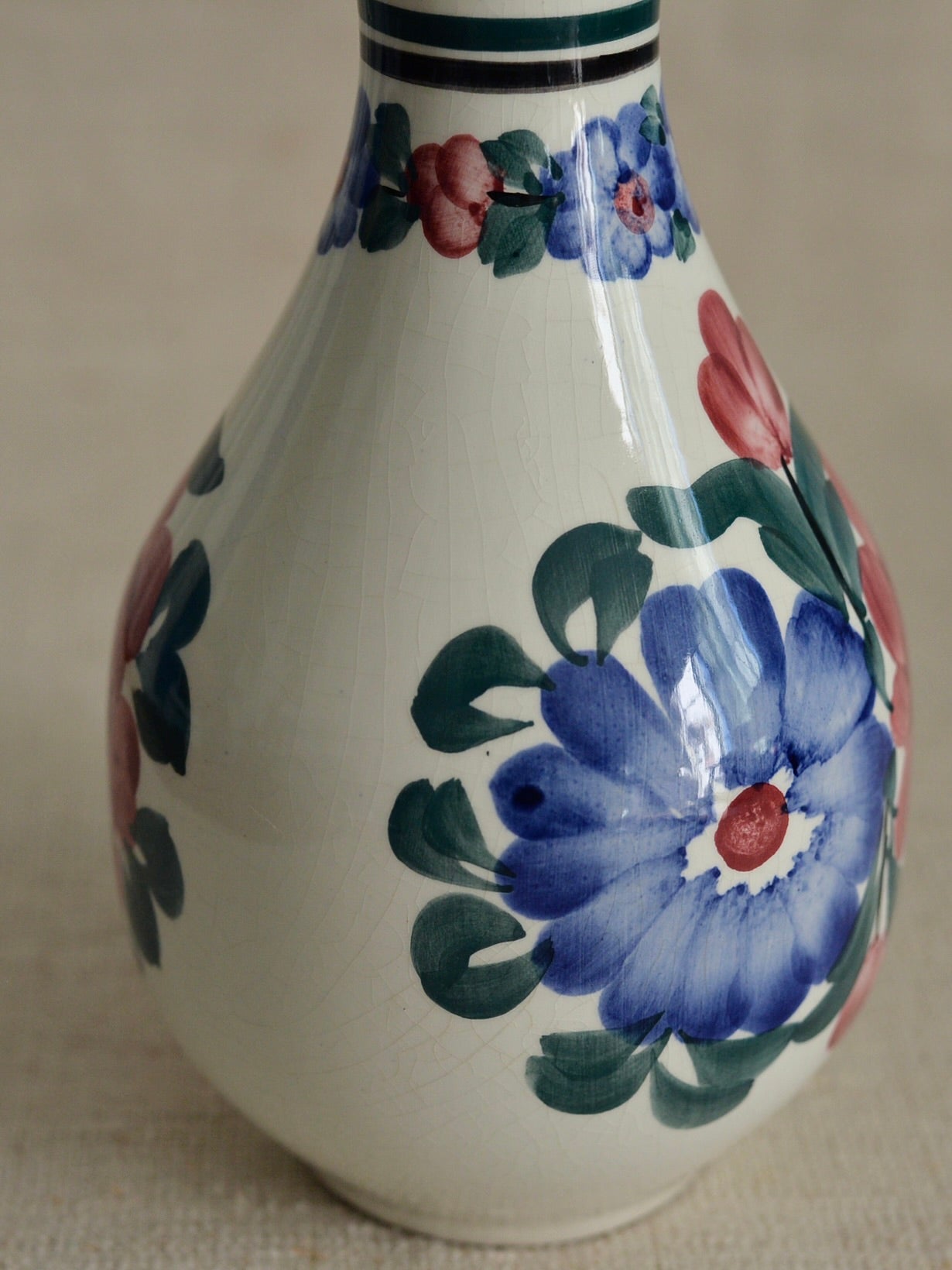 ヴィンテージ ヴウォツワヴェク陶器 フラワーベース