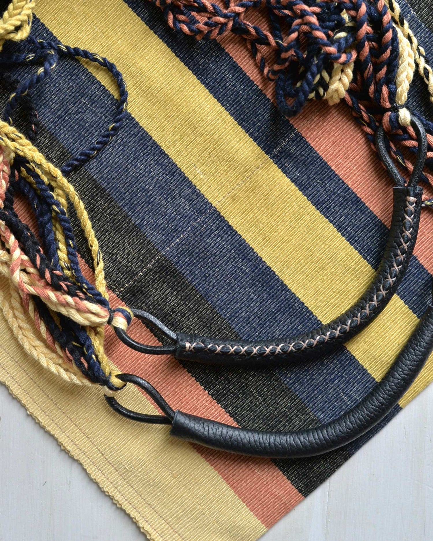 【残り1点】メキシコ ハンモックバッグ レザーハンドル