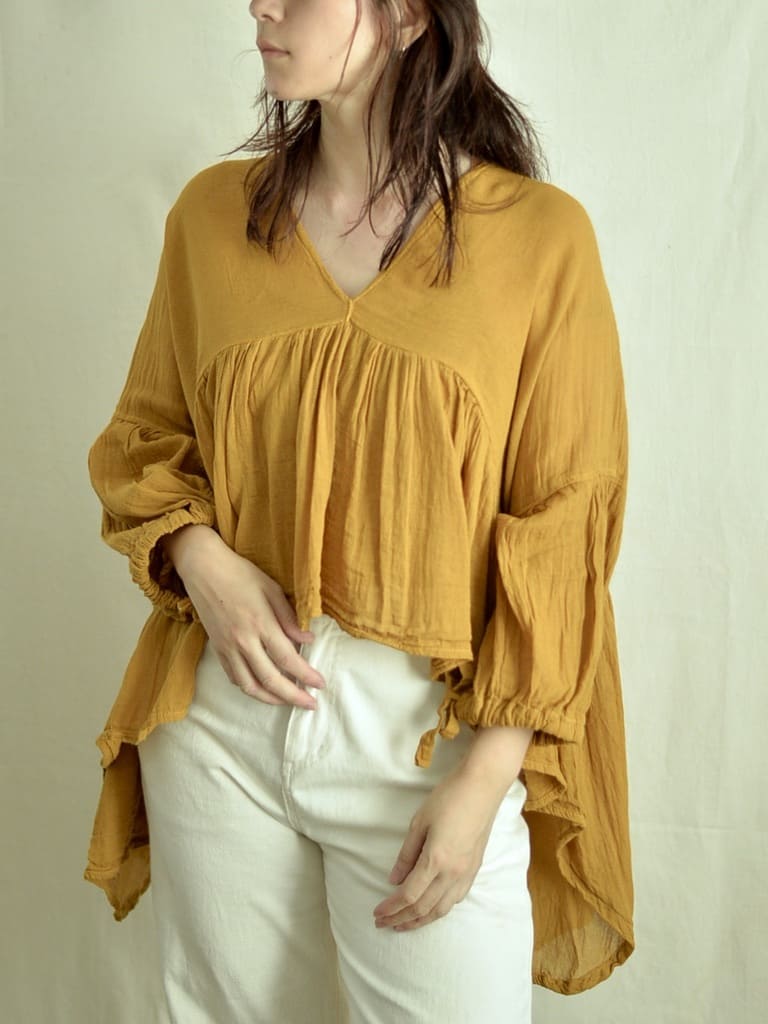 メキシココットン ギャザーブラウス Sol