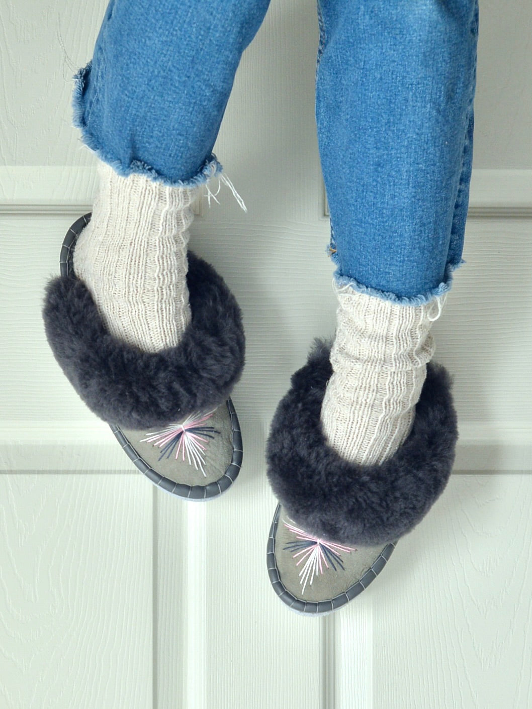 シープスキン ルームシューズ【スリッパタイプ】