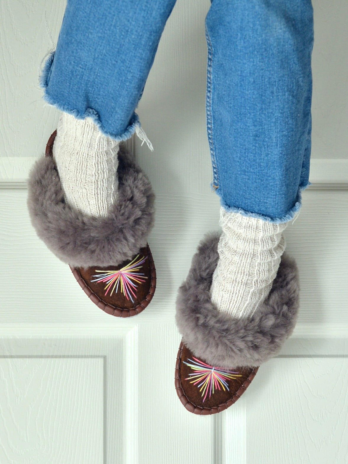 シープスキン ルームシューズ【スリッパタイプ】