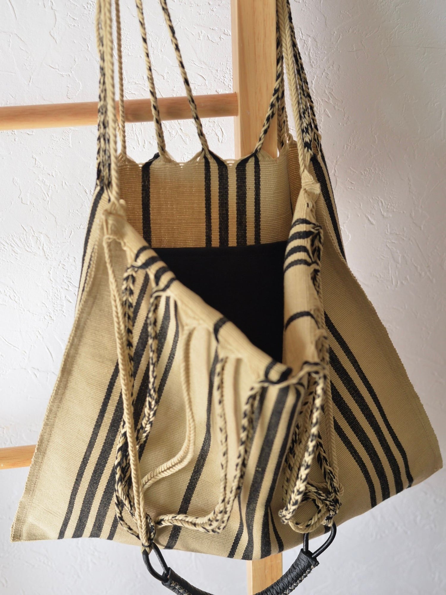 メキシコ ハンモックバッグ レザーハンドル
