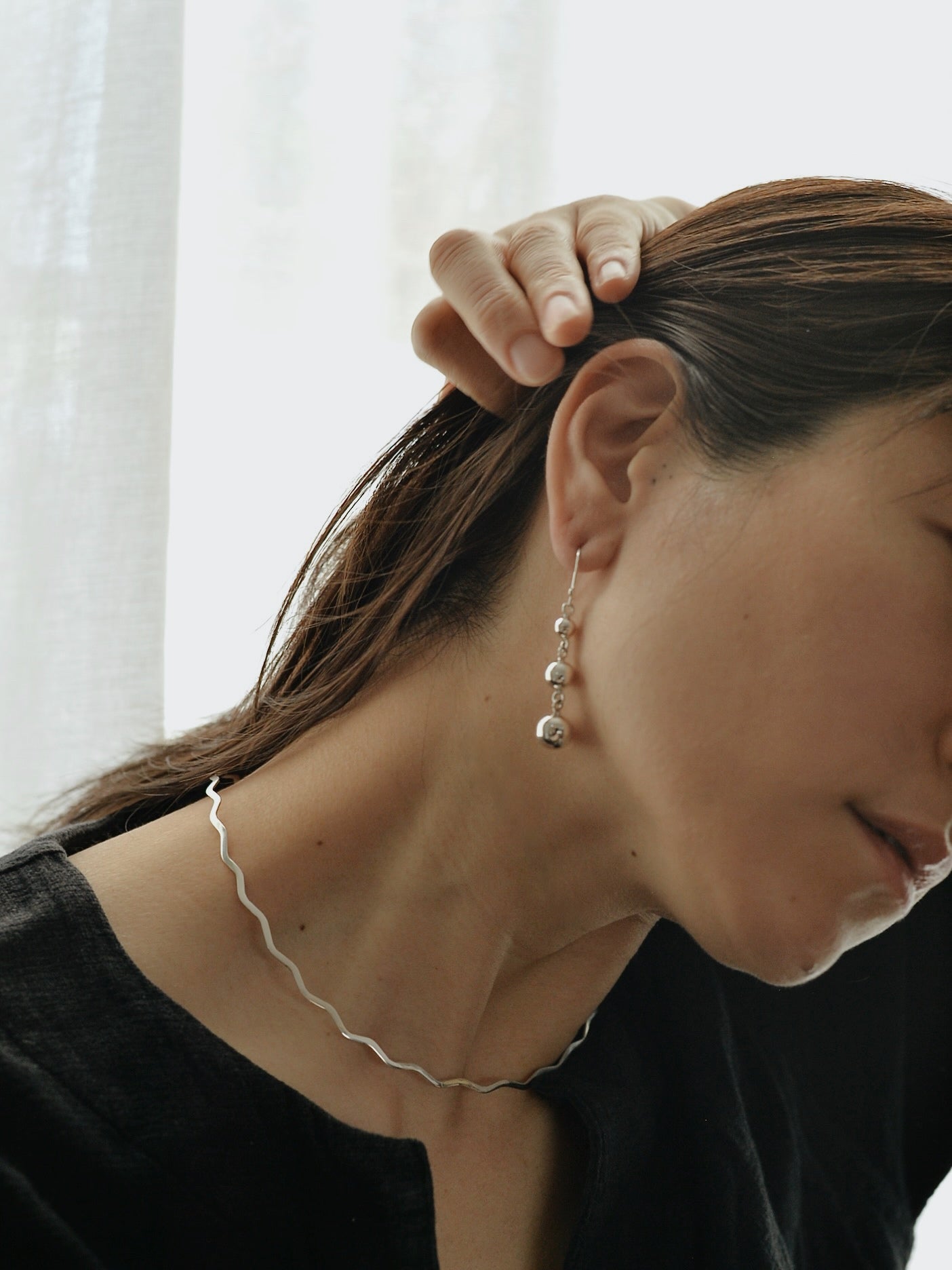 Mexican Silver925 トリプルボールピアス