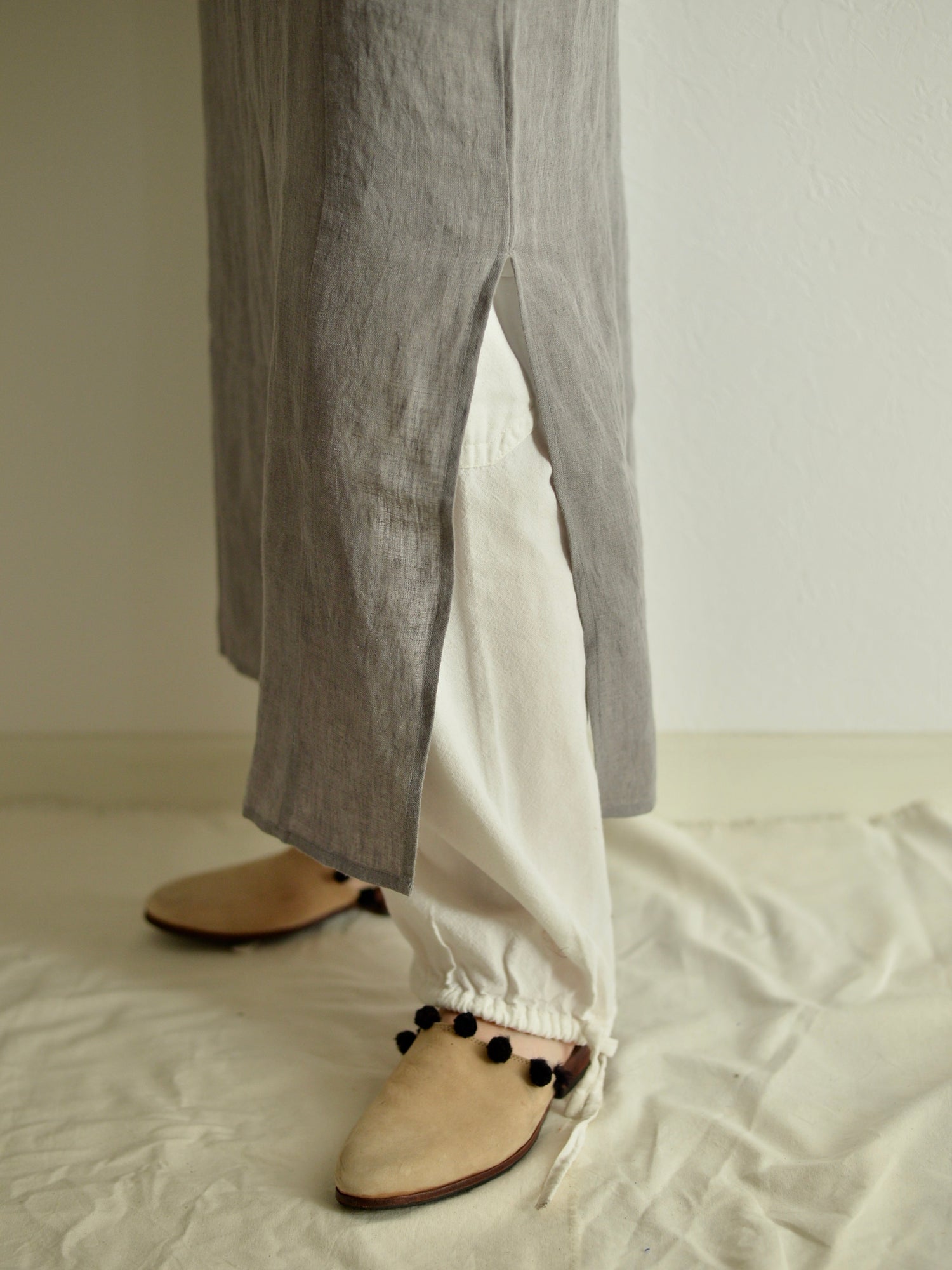 린넨 릴렉스 원피스 Dark Charcoal