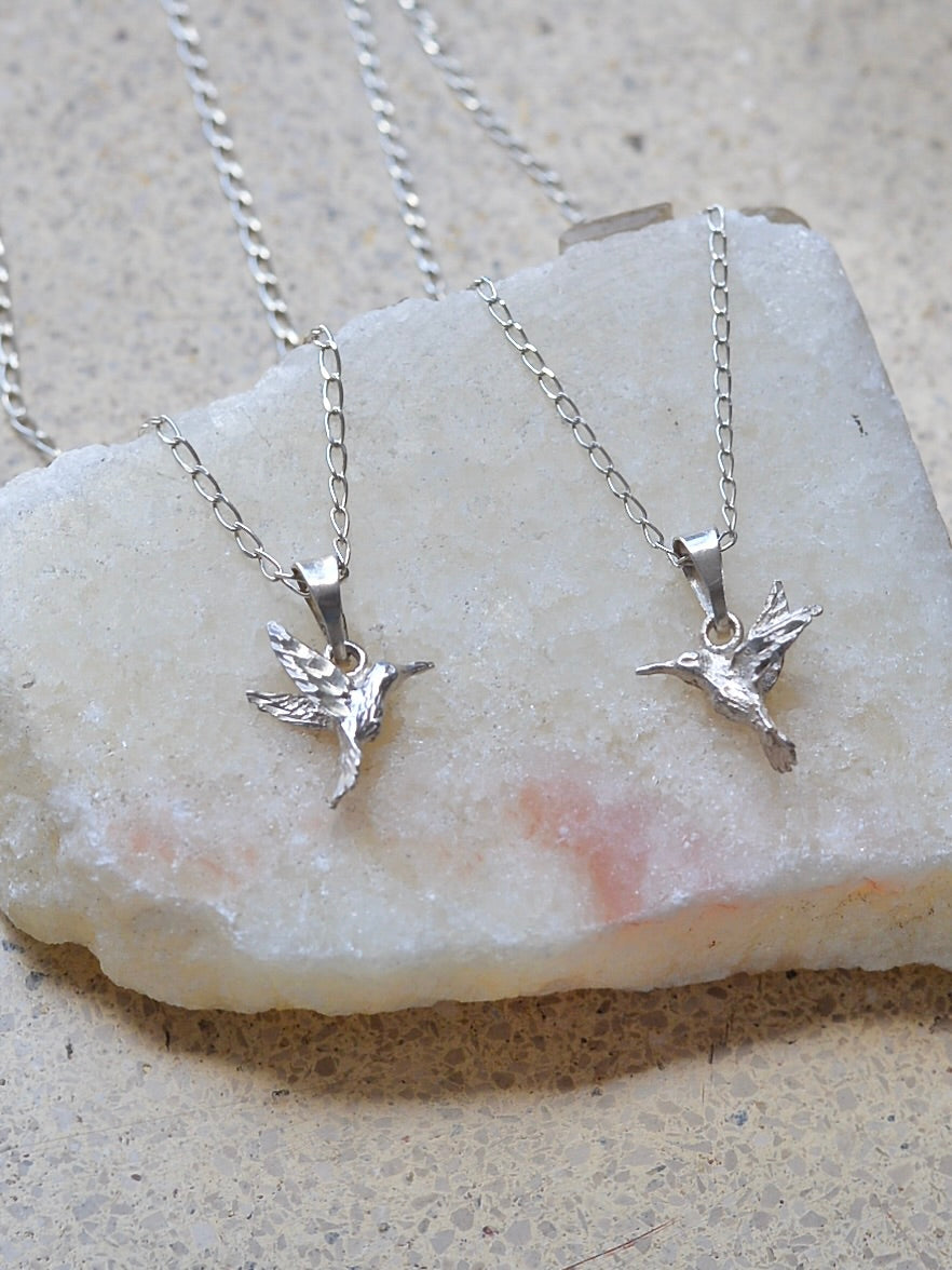 【1/22頃発送予定】Mexican Silver925 ハチドリ チャームネックレス