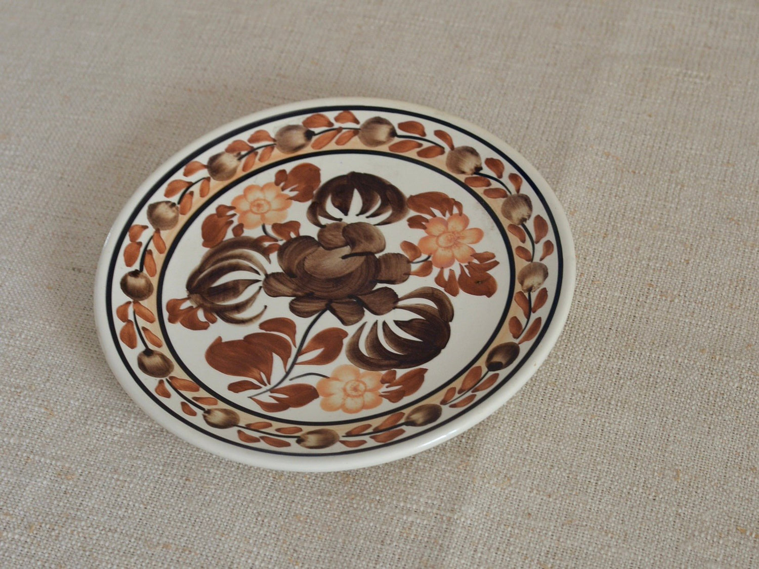 ヴィンテージ ヴウォツワヴェク陶器 プレート 小皿 壁掛け