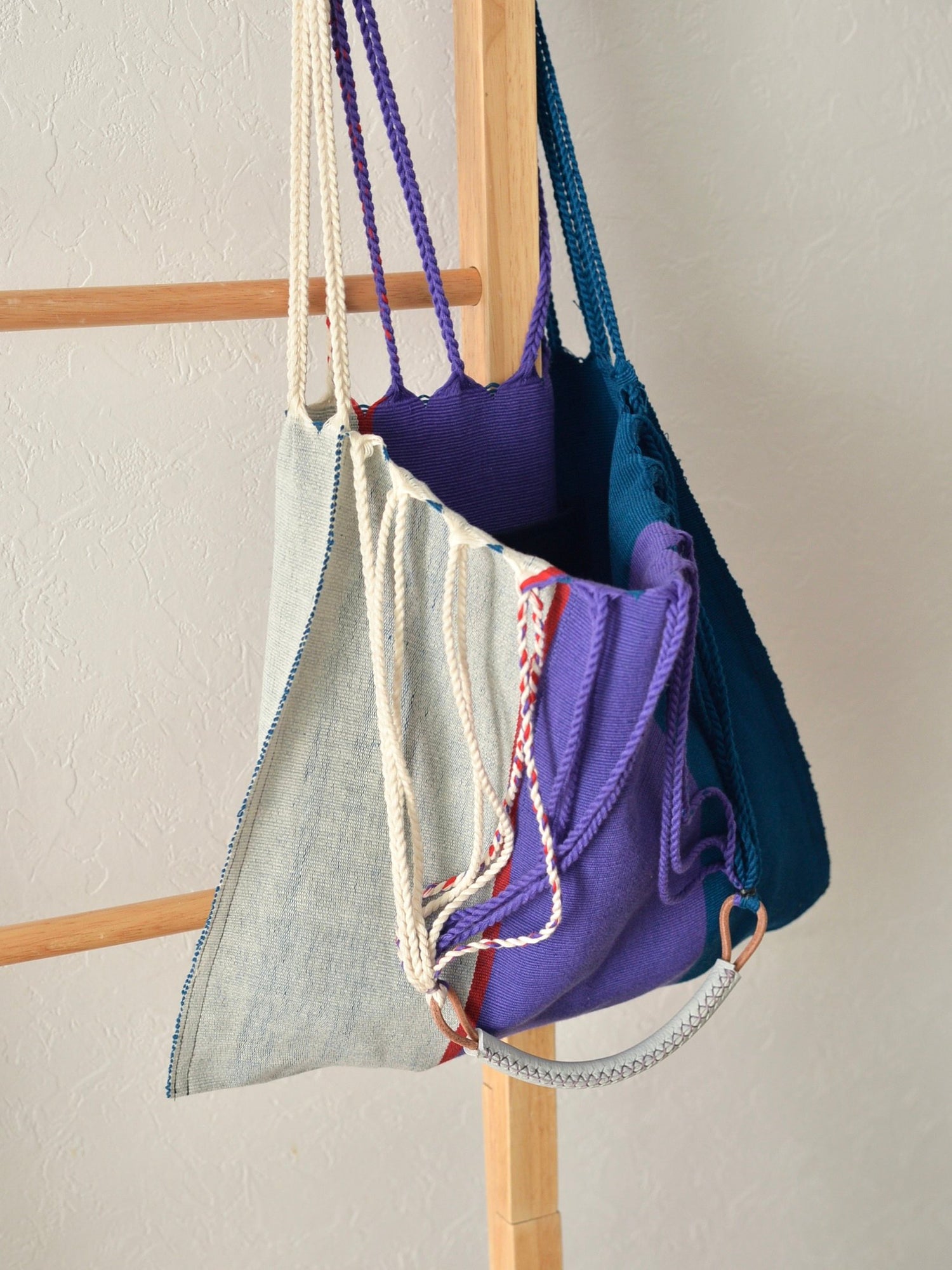 メキシコ ハンモックバッグ レザーハンドル