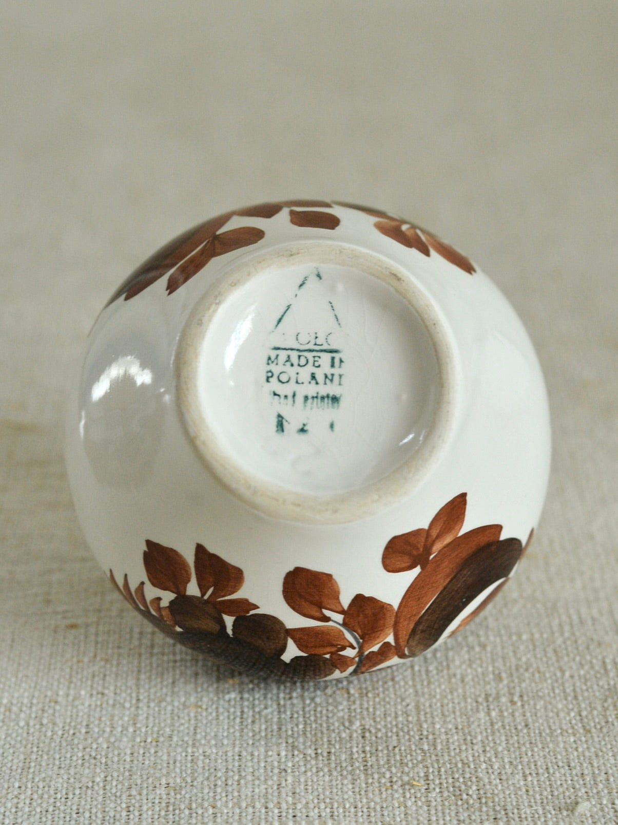 ヴィンテージ ヴウォツワヴェク陶器 フラワーベース