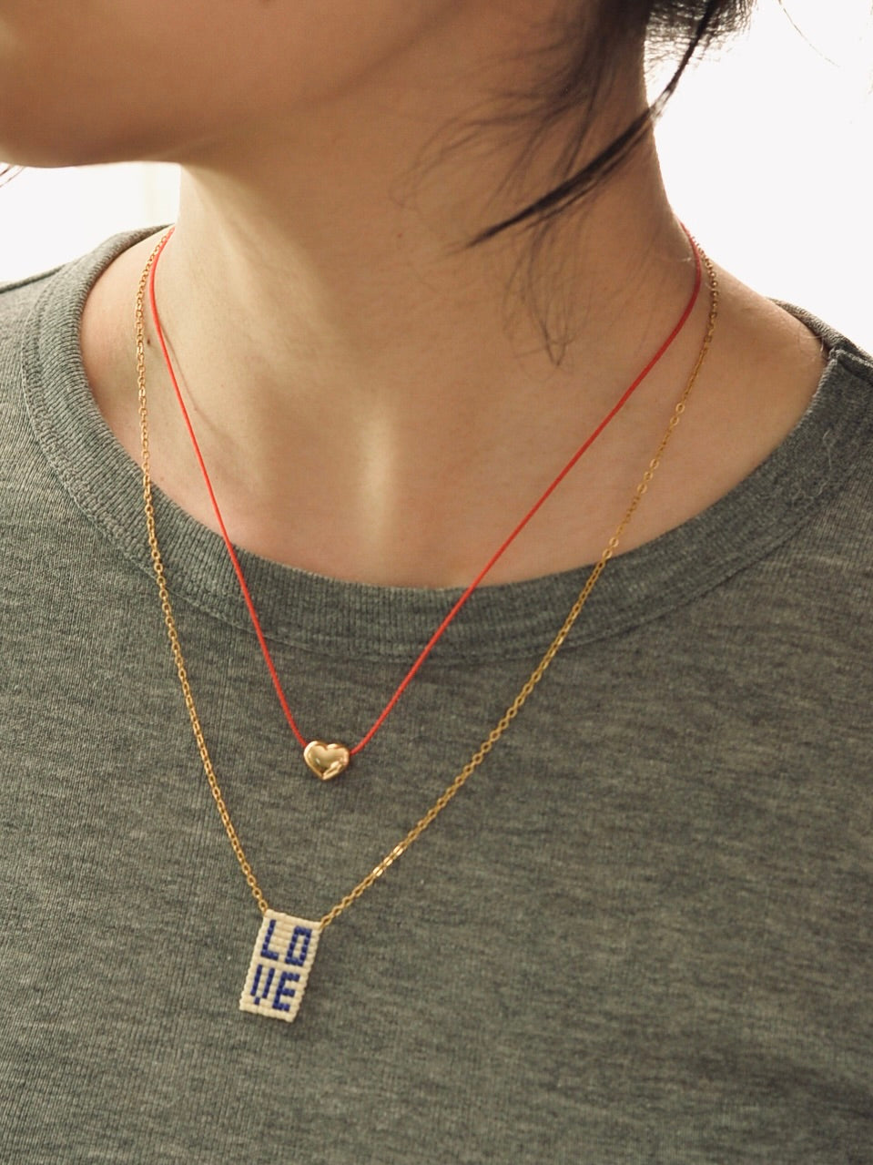 ハート コードネックレス