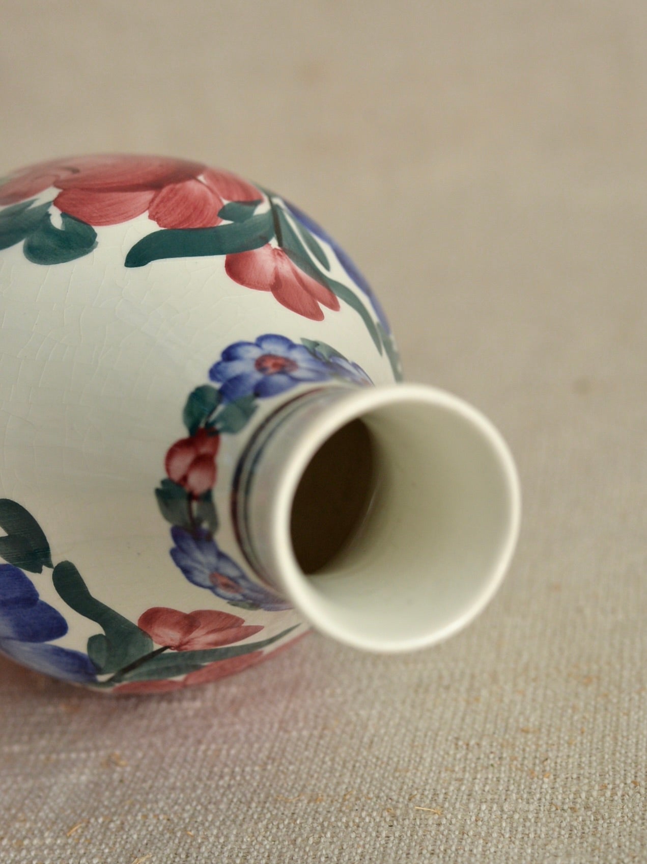 ヴィンテージ ヴウォツワヴェク陶器 フラワーベース