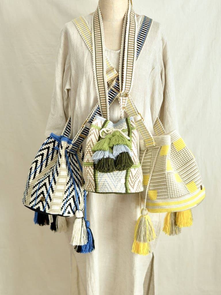 【残り1点】コロンビアのモチーラ 手編みハンドバッグ【ストラップ長さ調節】