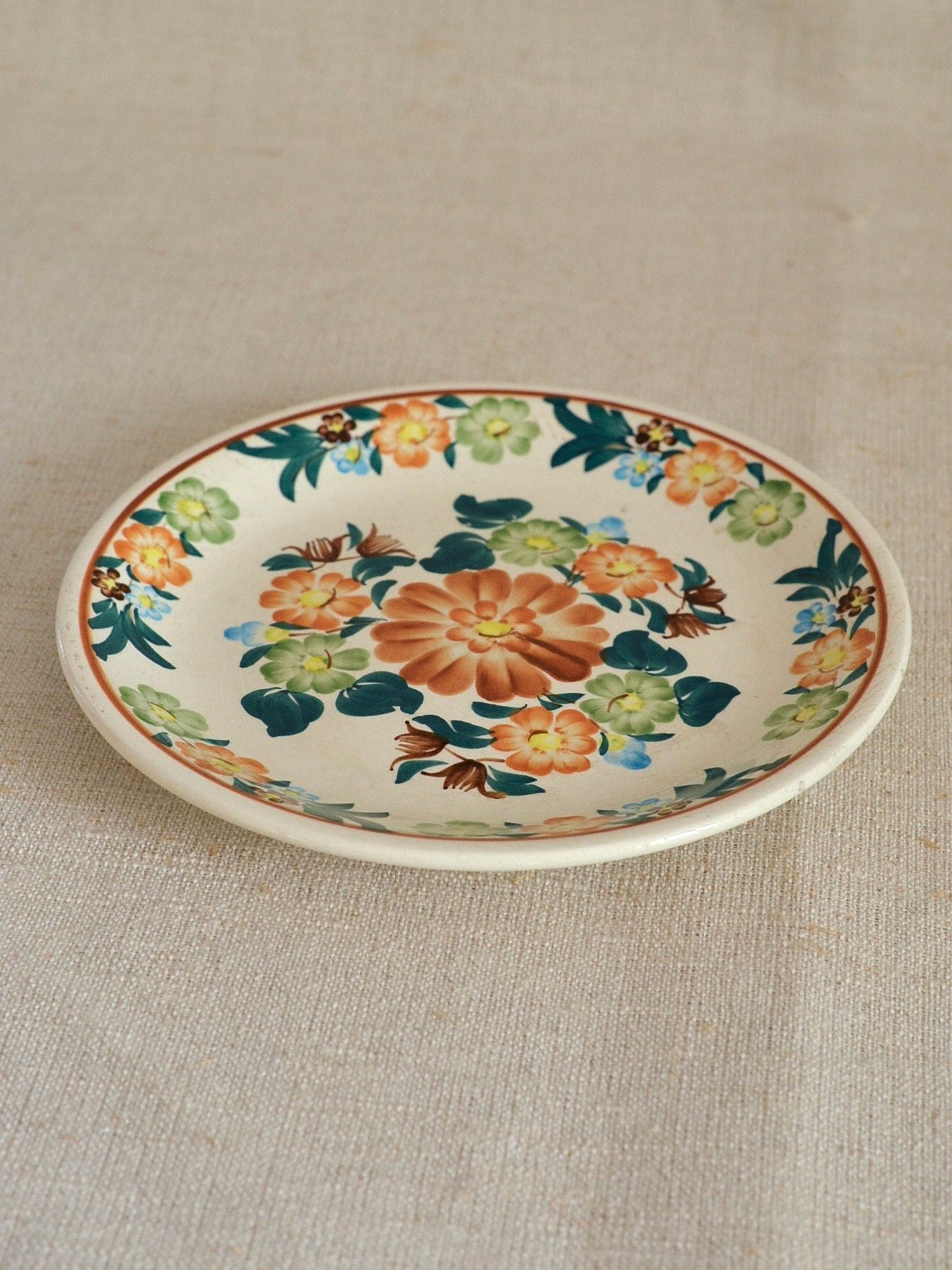 ヴィンテージ ヴウォツワヴェク陶器 プレート