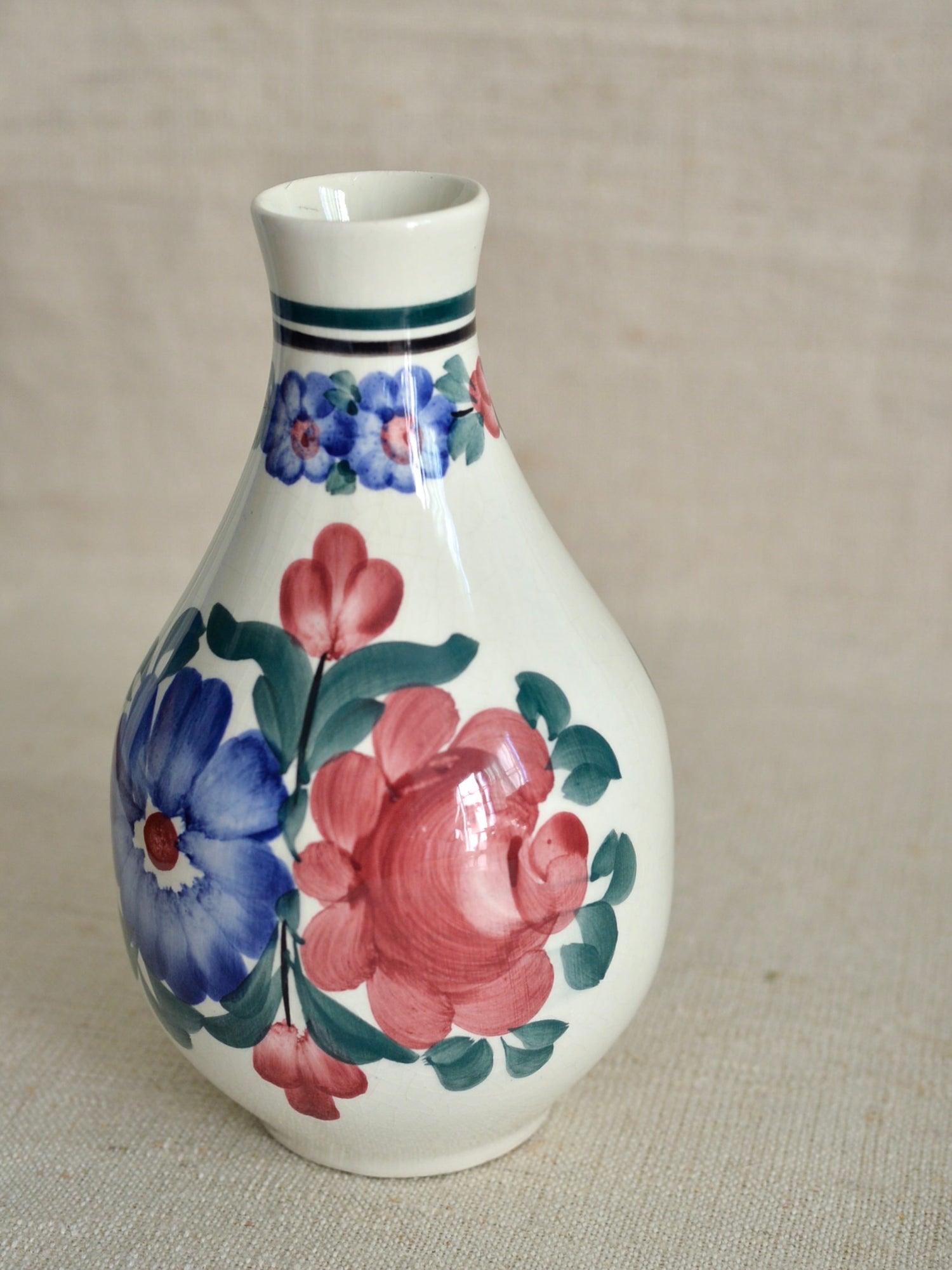 ヴィンテージ ヴウォツワヴェク陶器 フラワーベース