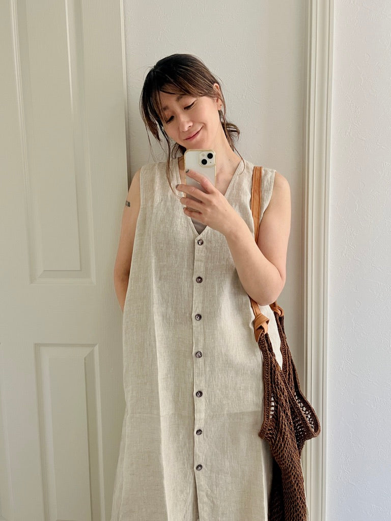 リネン ジレ Flax Natural