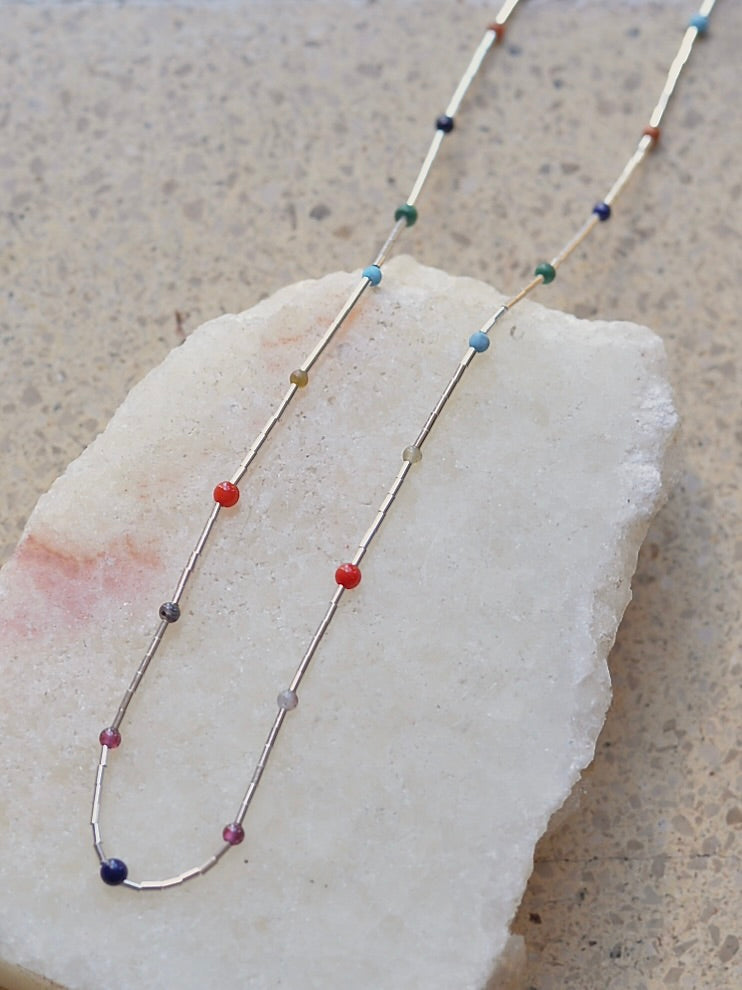 【1/22頃発送予定】Mexican Silver925 天然石 ビーズネックレス/ブレスレット