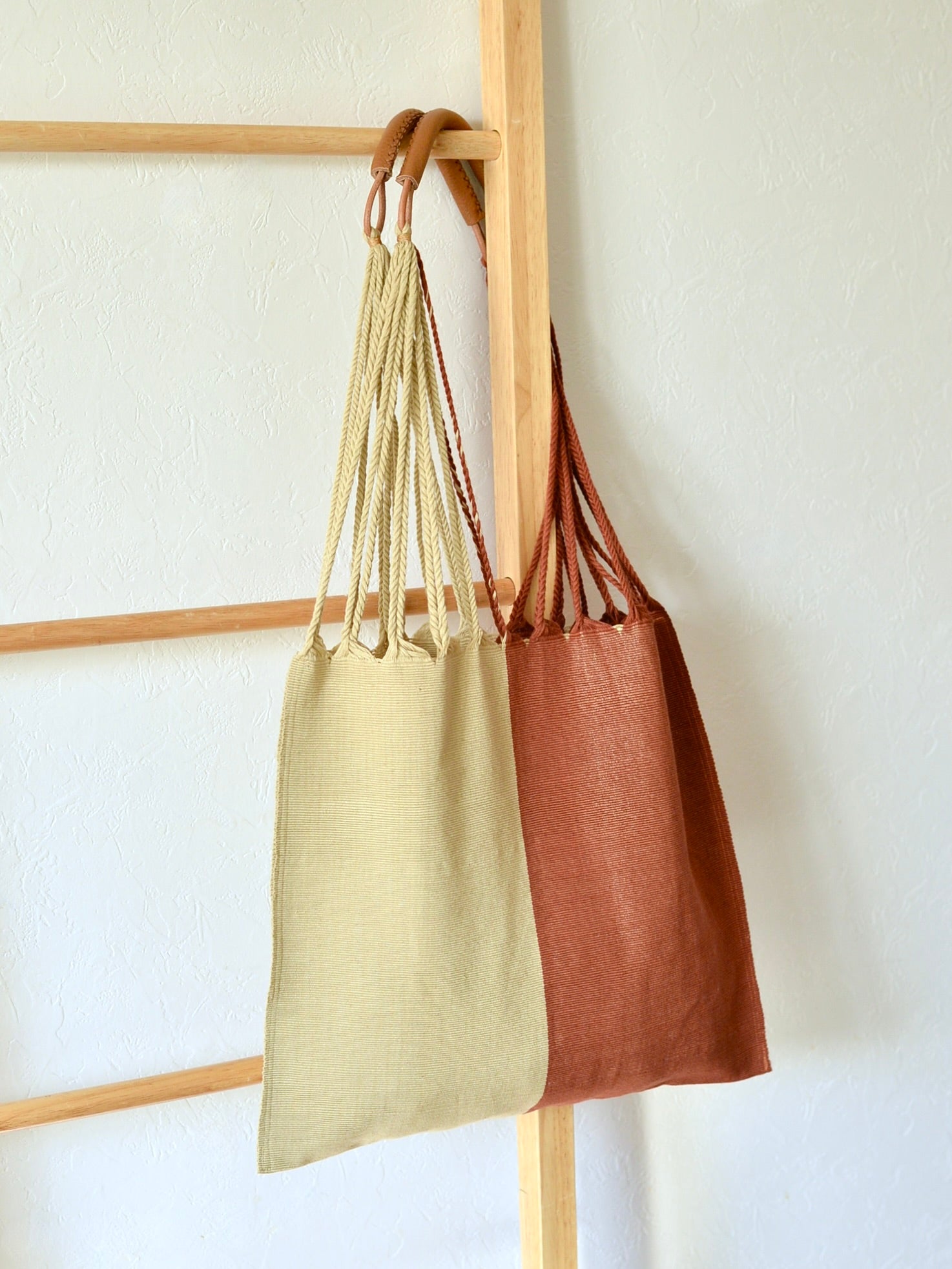 メキシコ ハンモックバッグ レザーハンドル