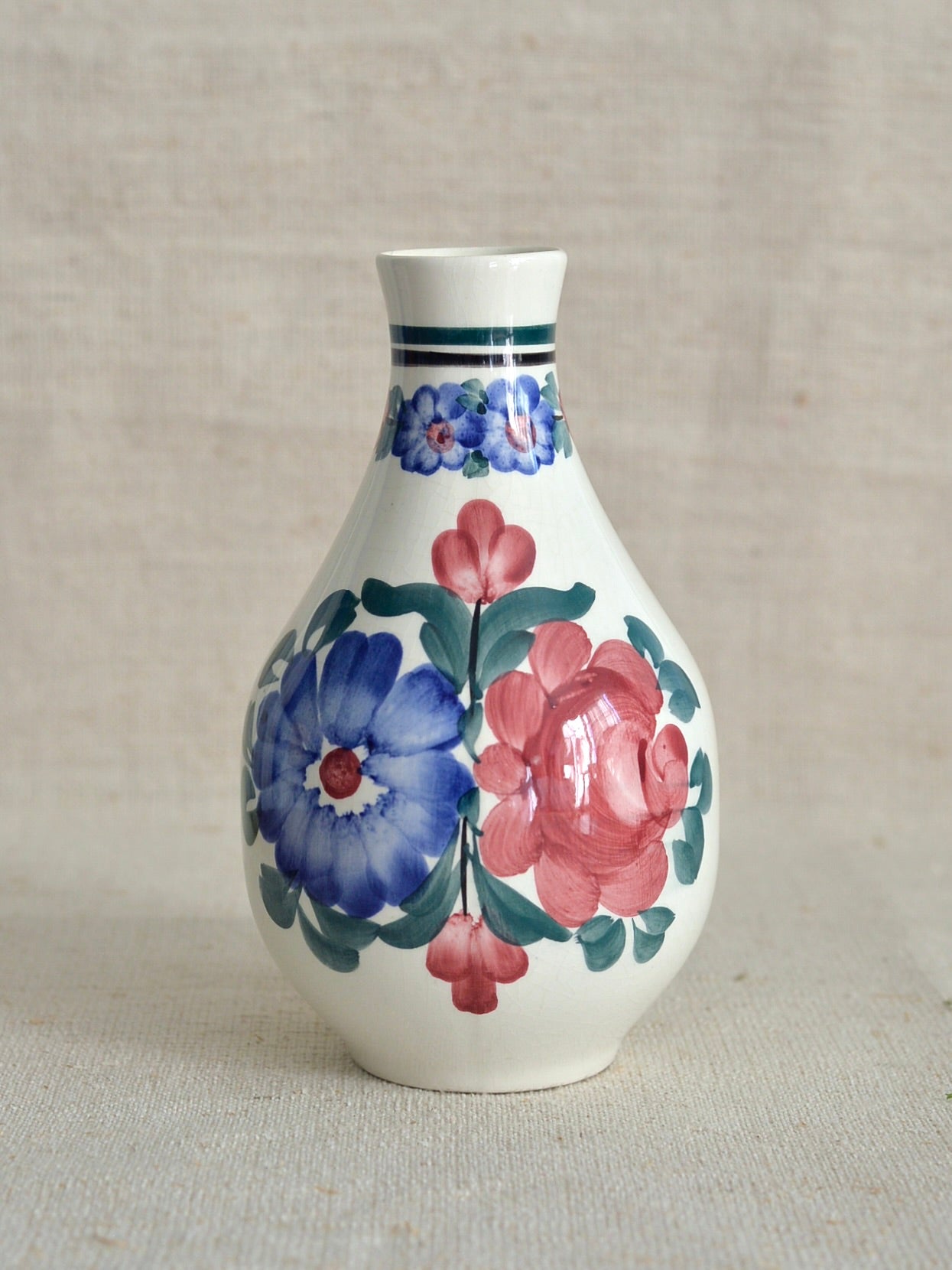 ヴィンテージ ヴウォツワヴェク陶器 フラワーベース