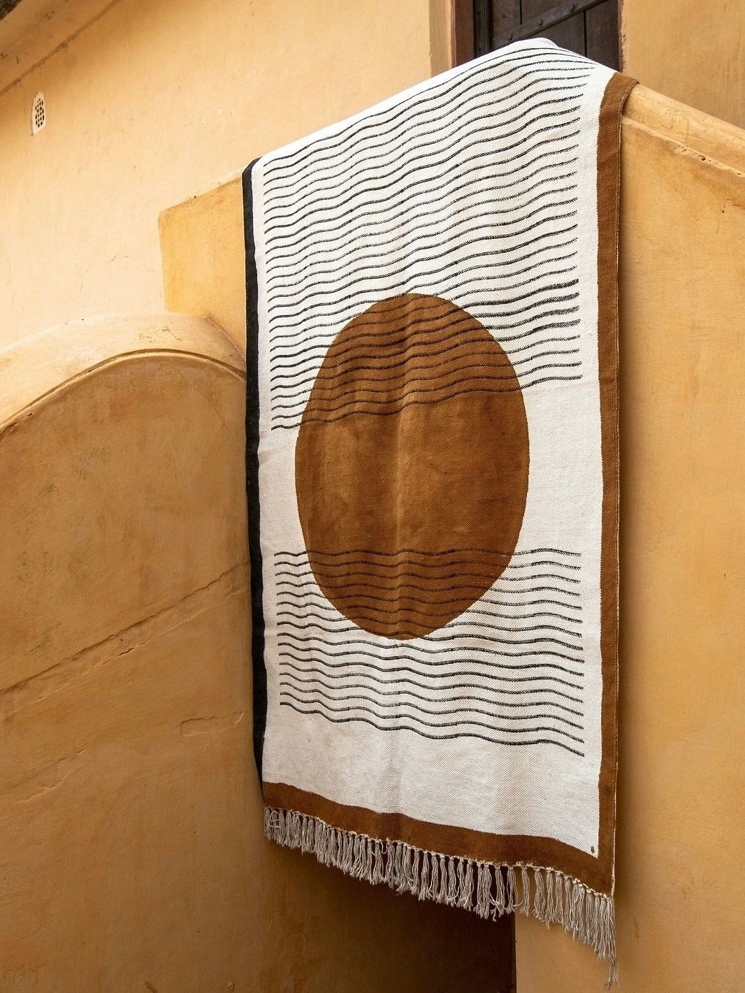 ハンドブロックプリント コットンラグ