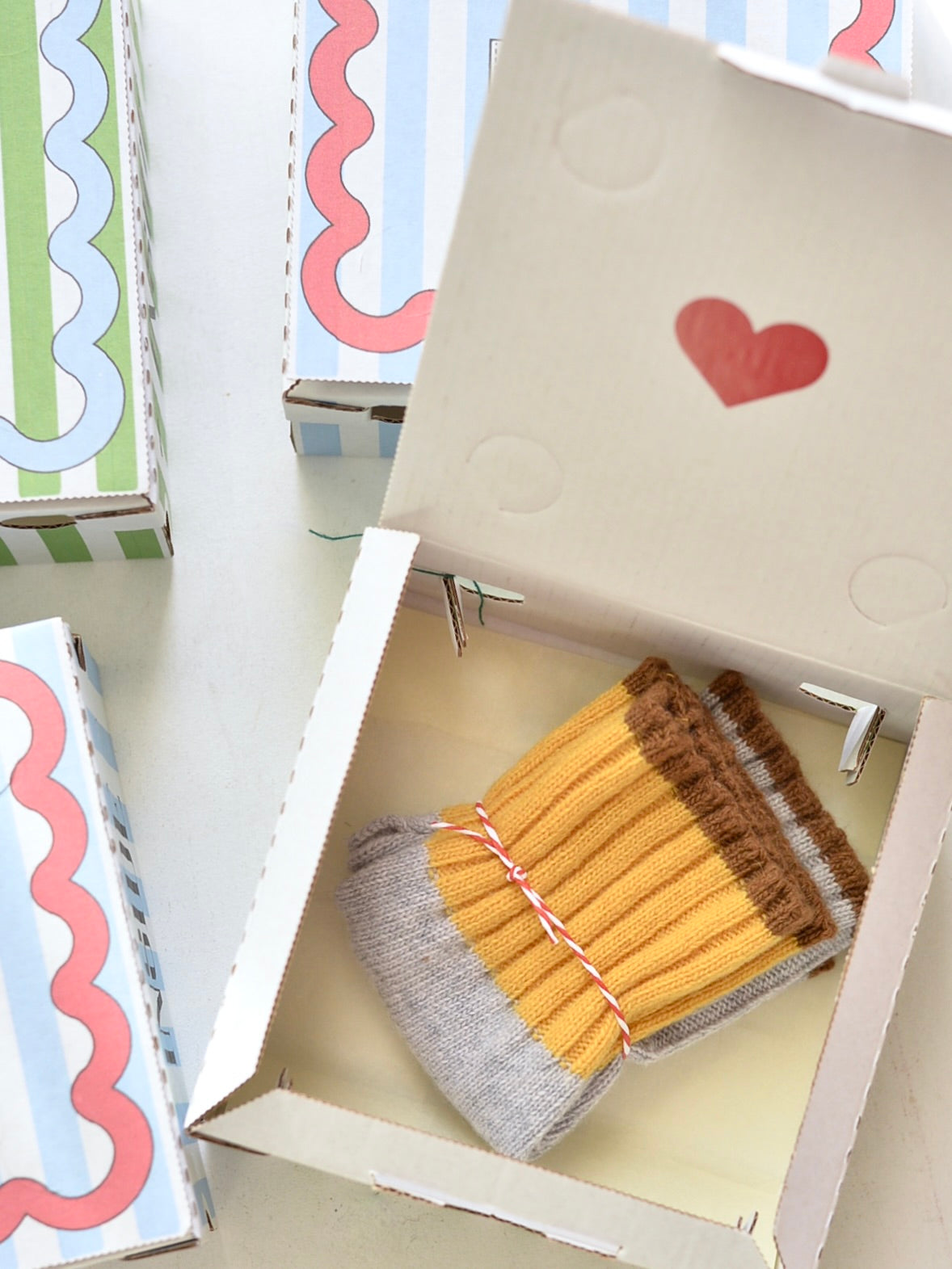 カシミヤブレンド ニット フィンガーレスグローブ ハンドウォーマー