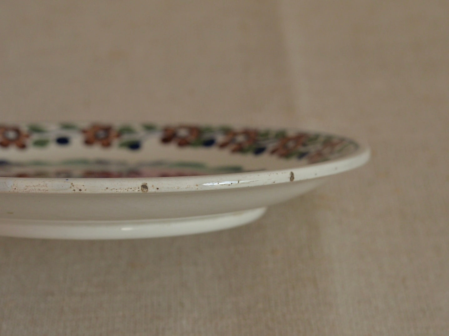 ヴィンテージ ヴウォツワヴェク陶器 プレート