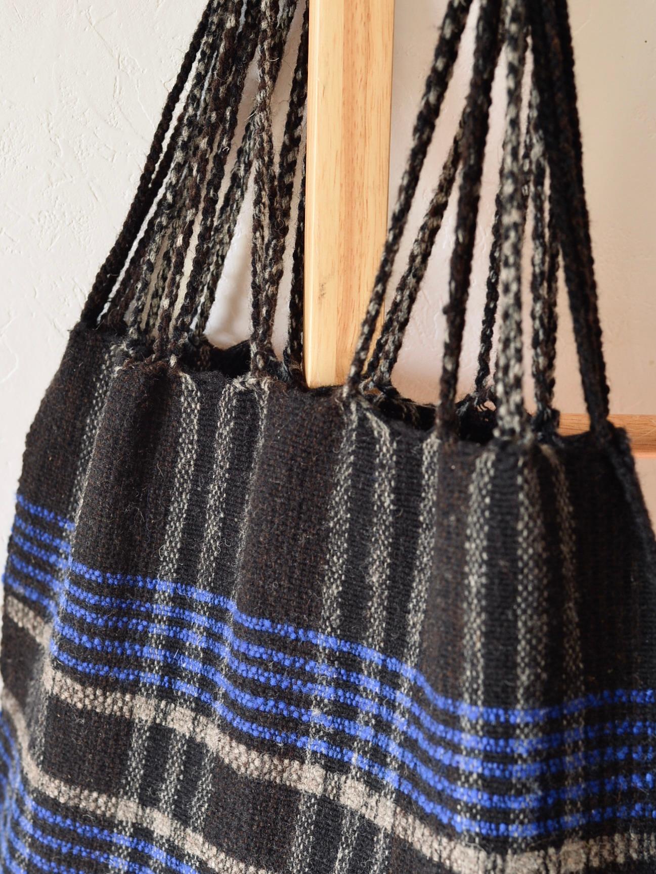 メキシコ ウール ハンモックバッグ レザーハンドル