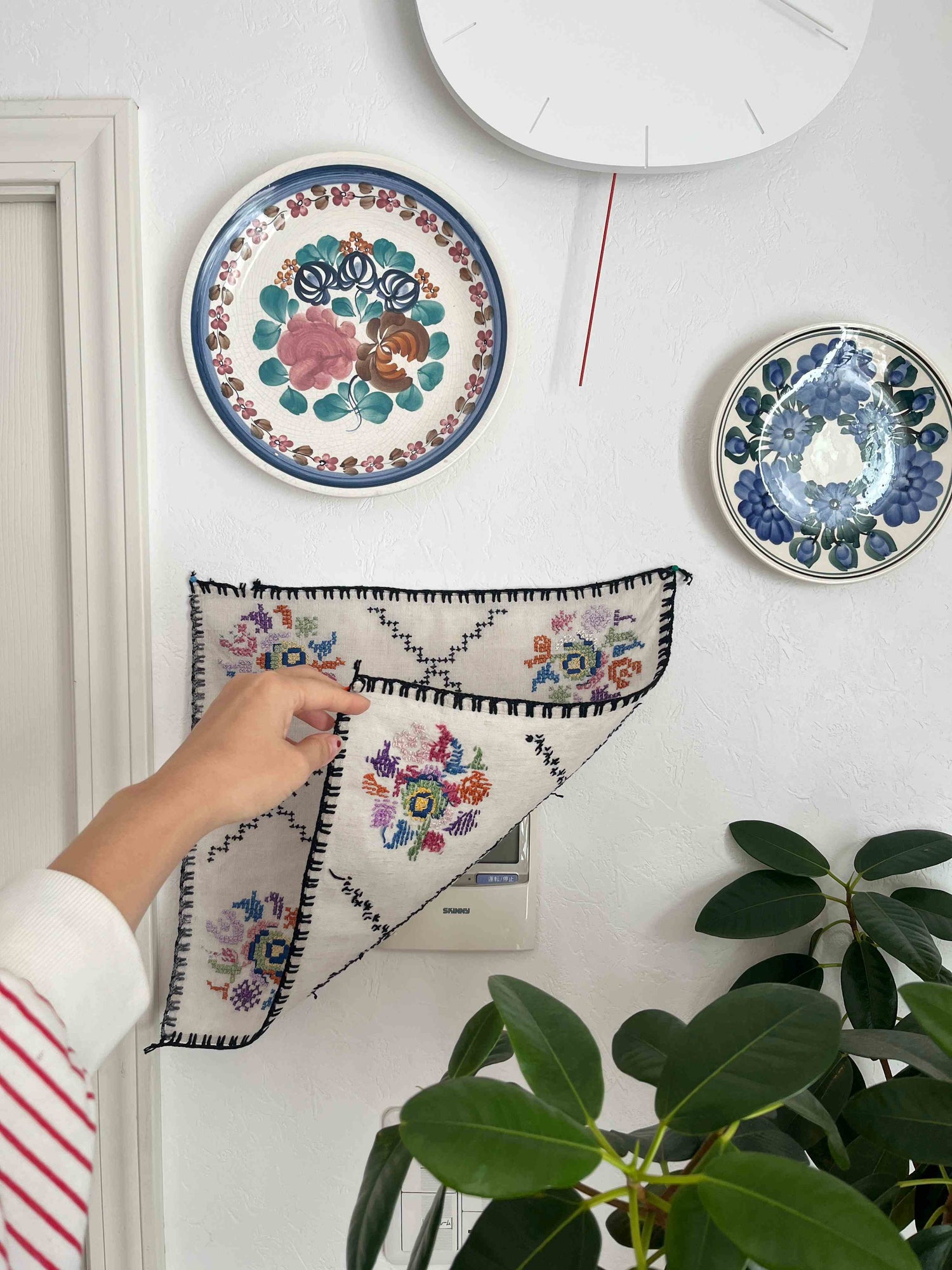 クロスステッチ 刺繍布 フリンジ