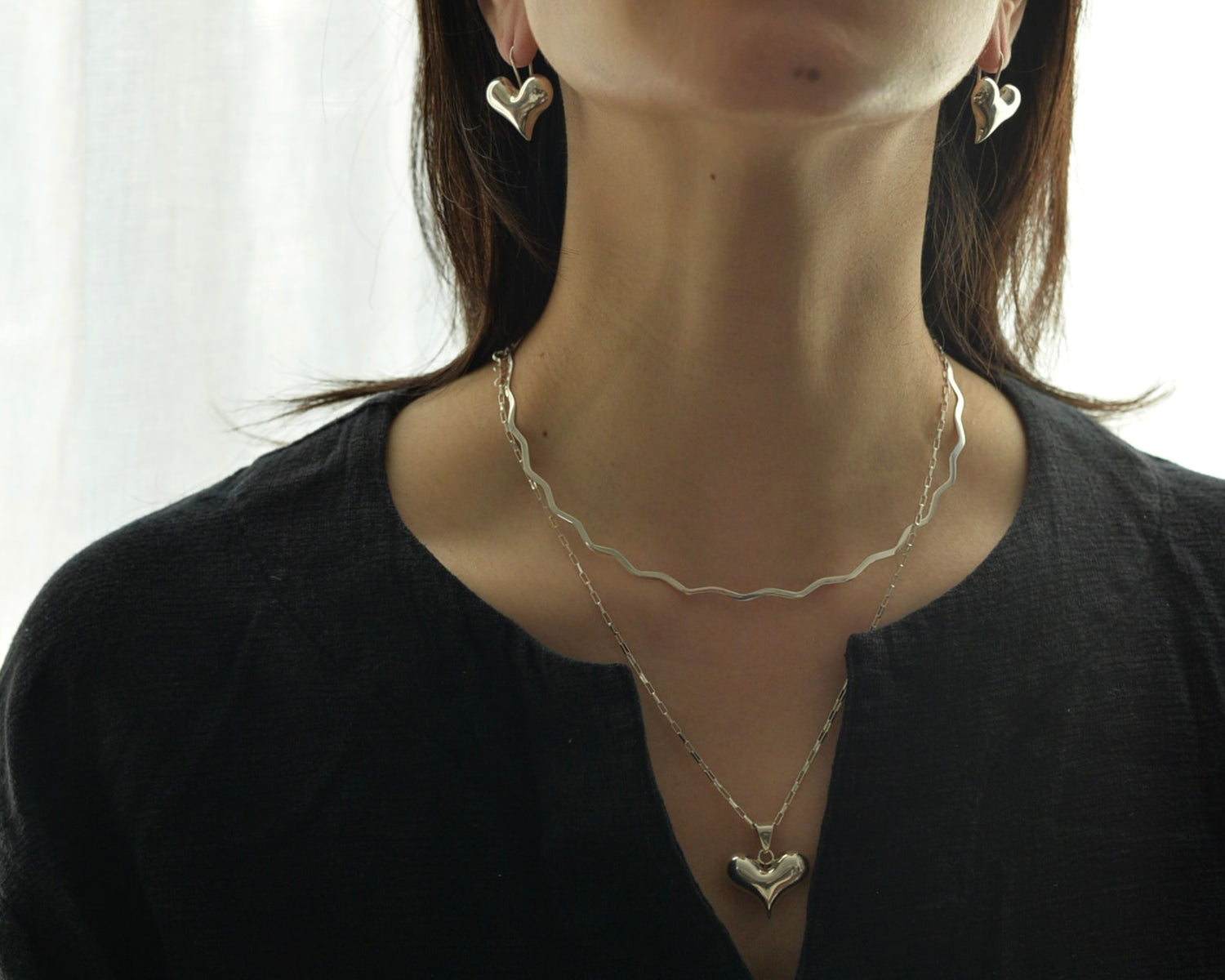 Mexican Silver925 ハートネックレス