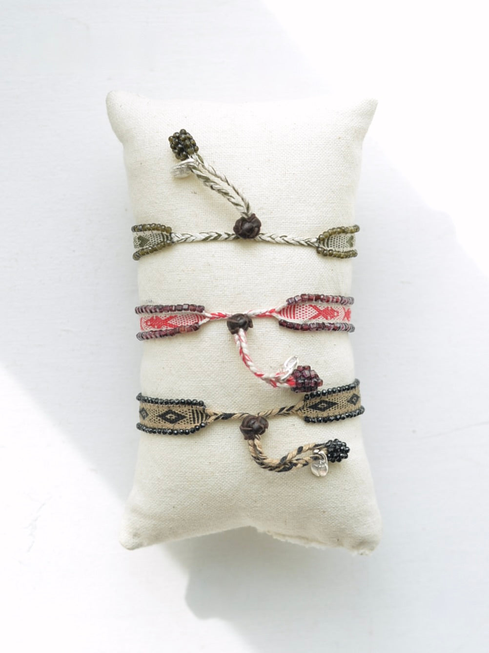 ハーキマーダイヤモンド 手織りブレスレット