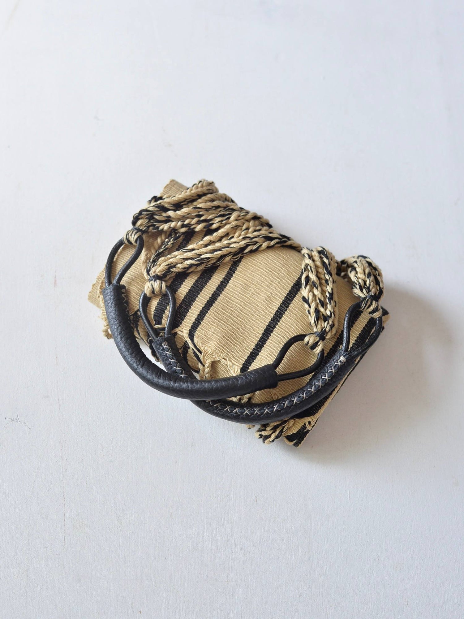 メキシコ ハンモックバッグ レザーハンドル