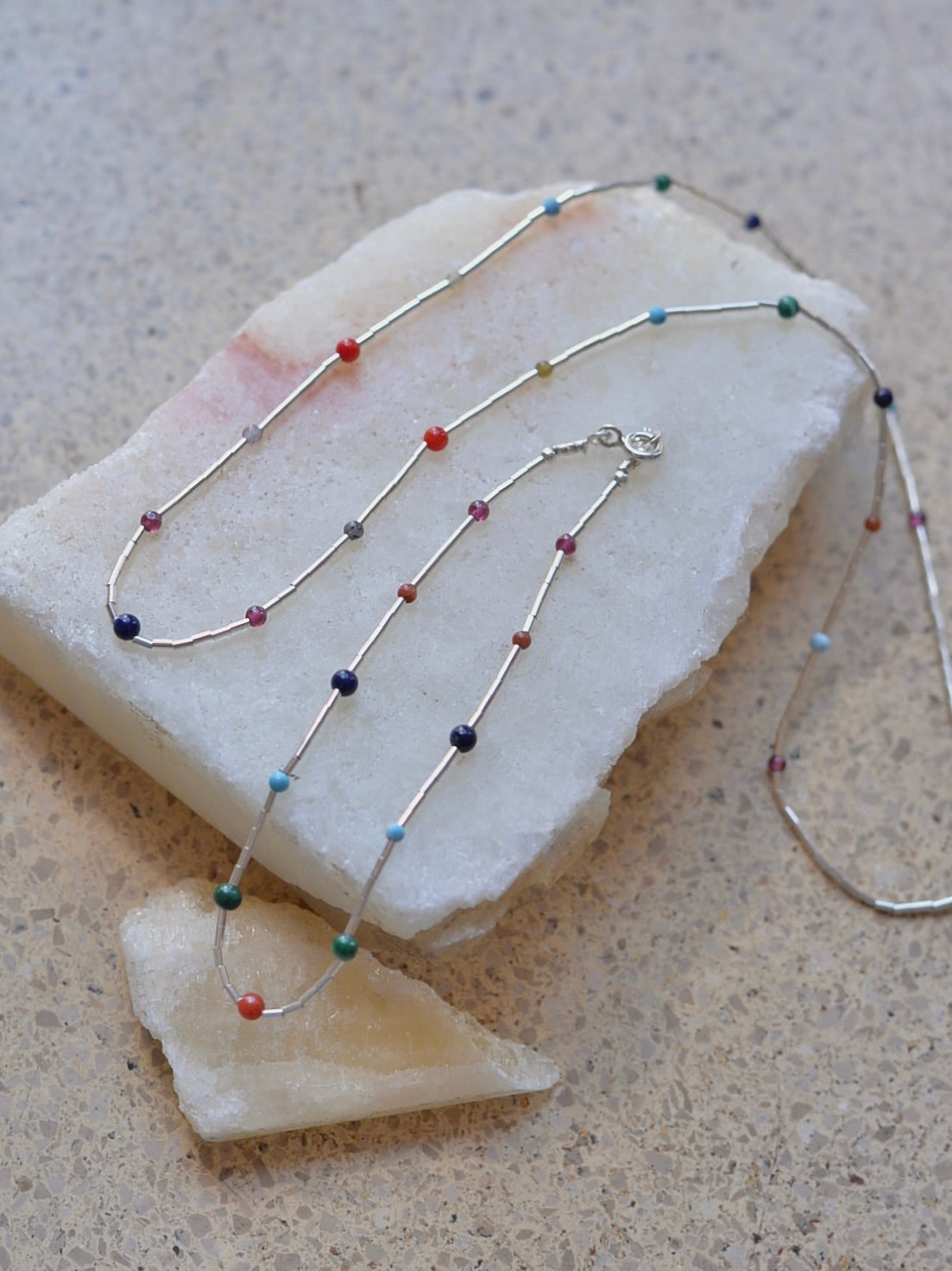 【1/22頃発送予定】Mexican Silver925 天然石 ビーズネックレス/ブレスレット