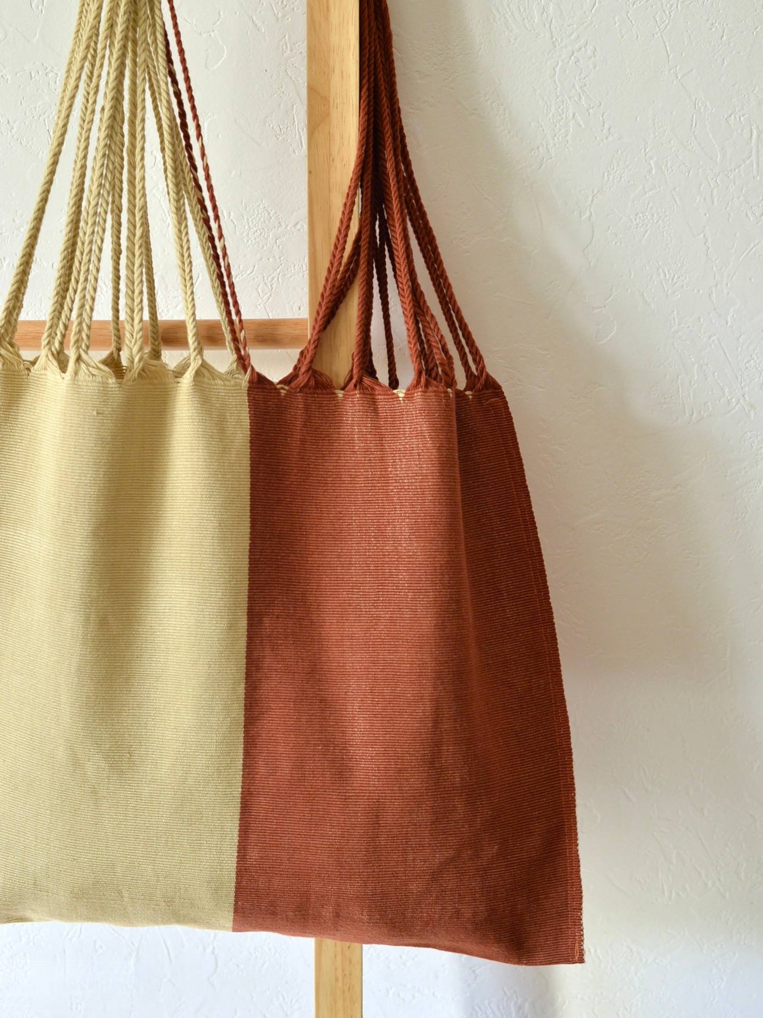 メキシコ ハンモックバッグ レザーハンドル