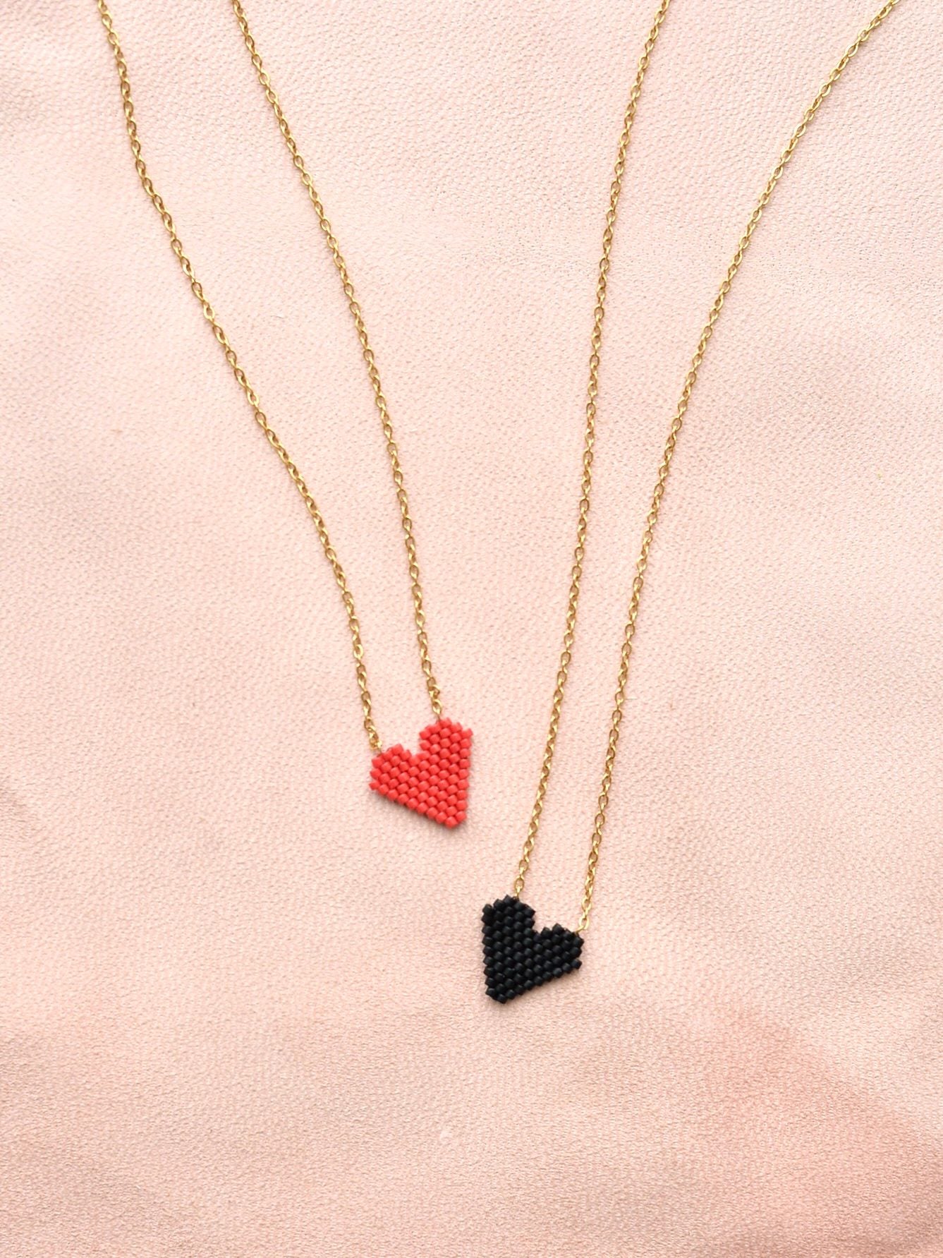 STONE AND STRAND Take a Pizza My Heart ネックレス ルビー付 10/16頃発送予定】ハート ビーズネックレス – NOZZI BAZZAR