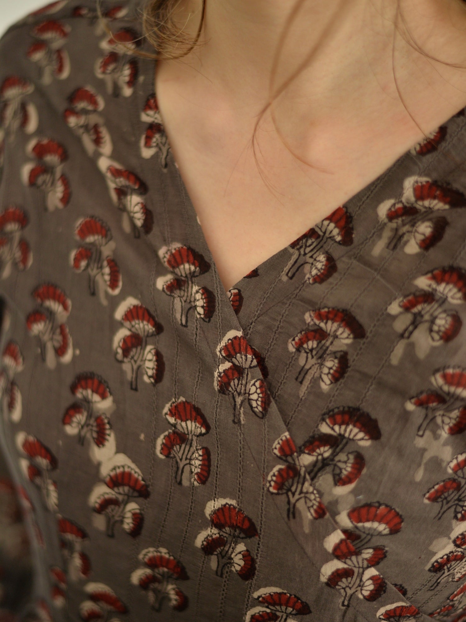 カシュクール ワンピース アジュラック ブロックプリント カシーシュ