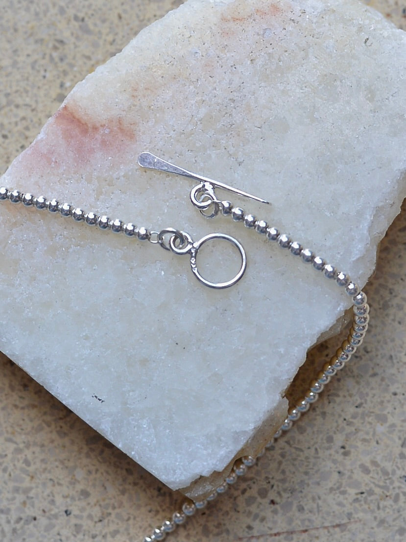 【1/22頃発送予定】Mexican Silver925 3mmボールビーズ Horseネックレス