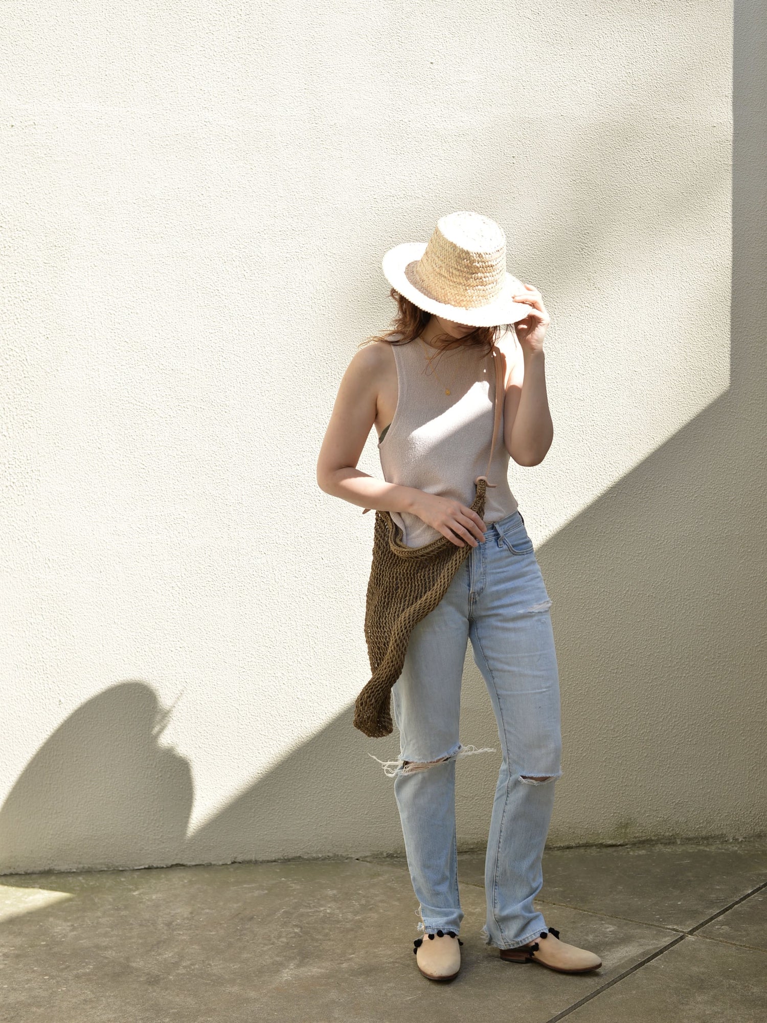 メキシコ マゲイネットバッグ カーキ