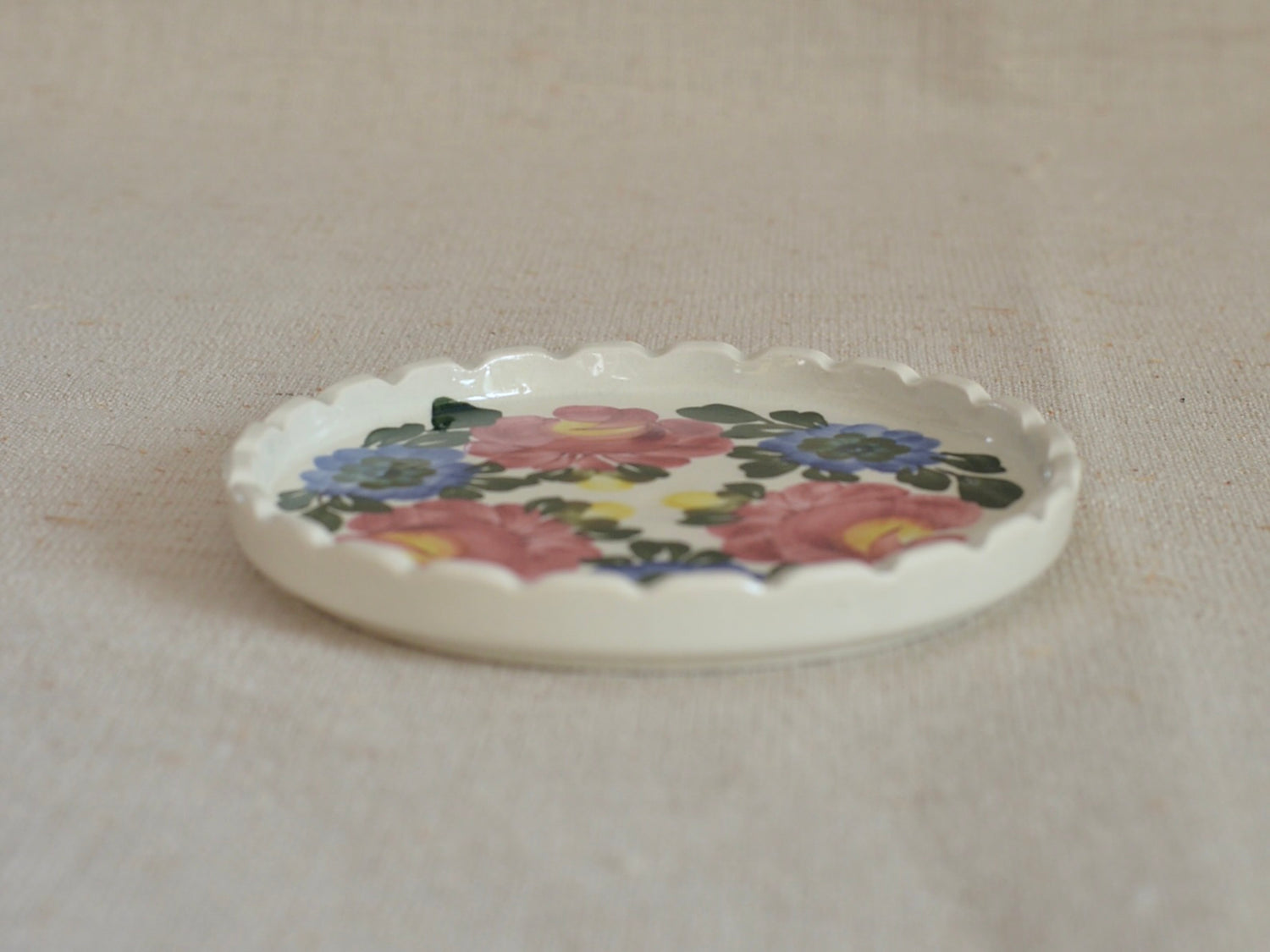 ヴィンテージ ヴウォツワヴェク陶器 プレート 小皿