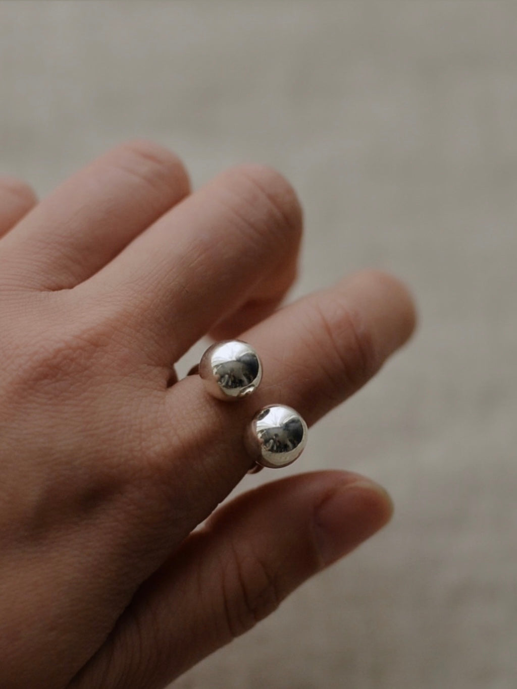 Mexican Silver925 ツインボールリング