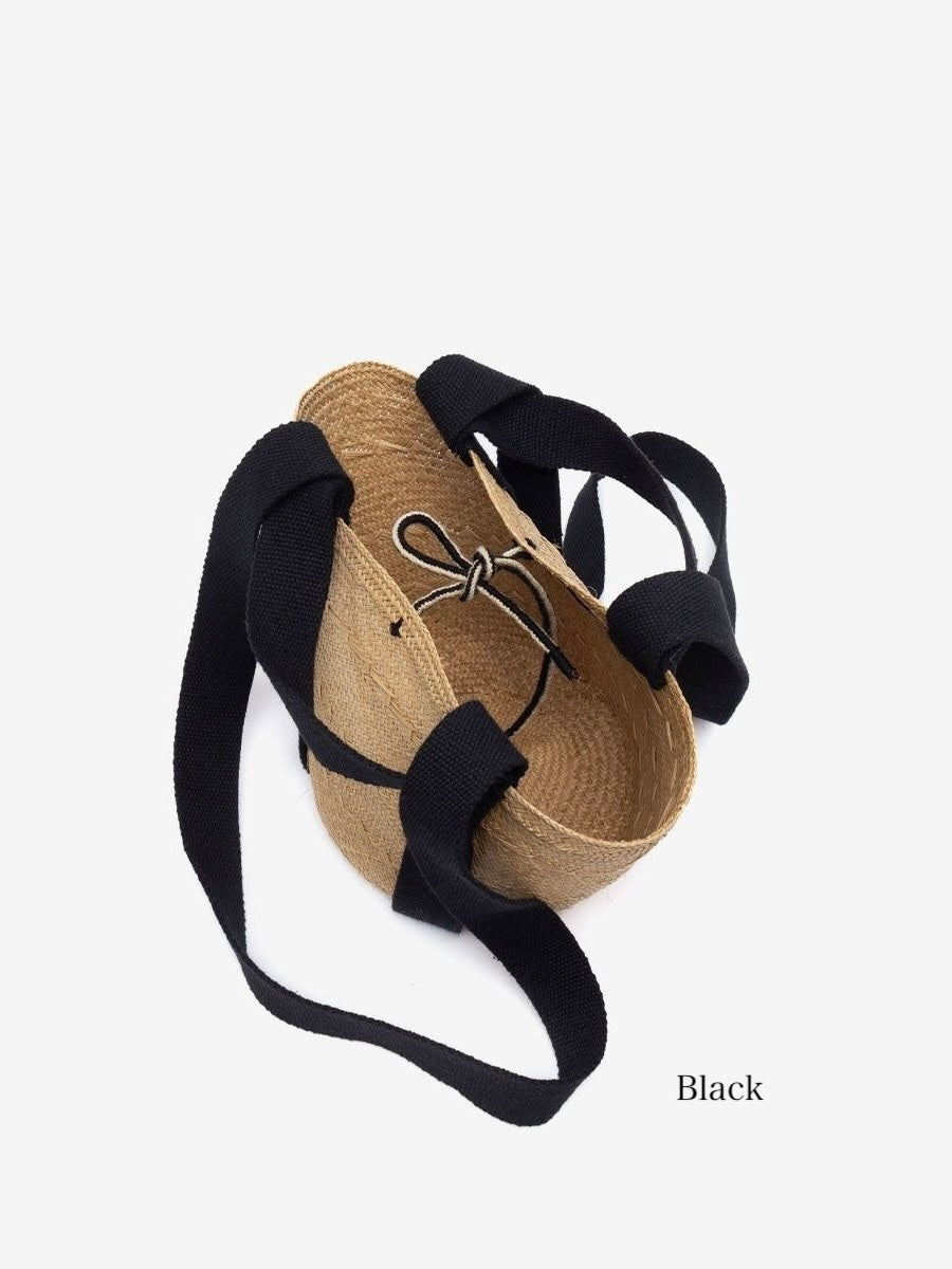 GUANABANA テープハンドル 2way かごバッグ Black & Navy